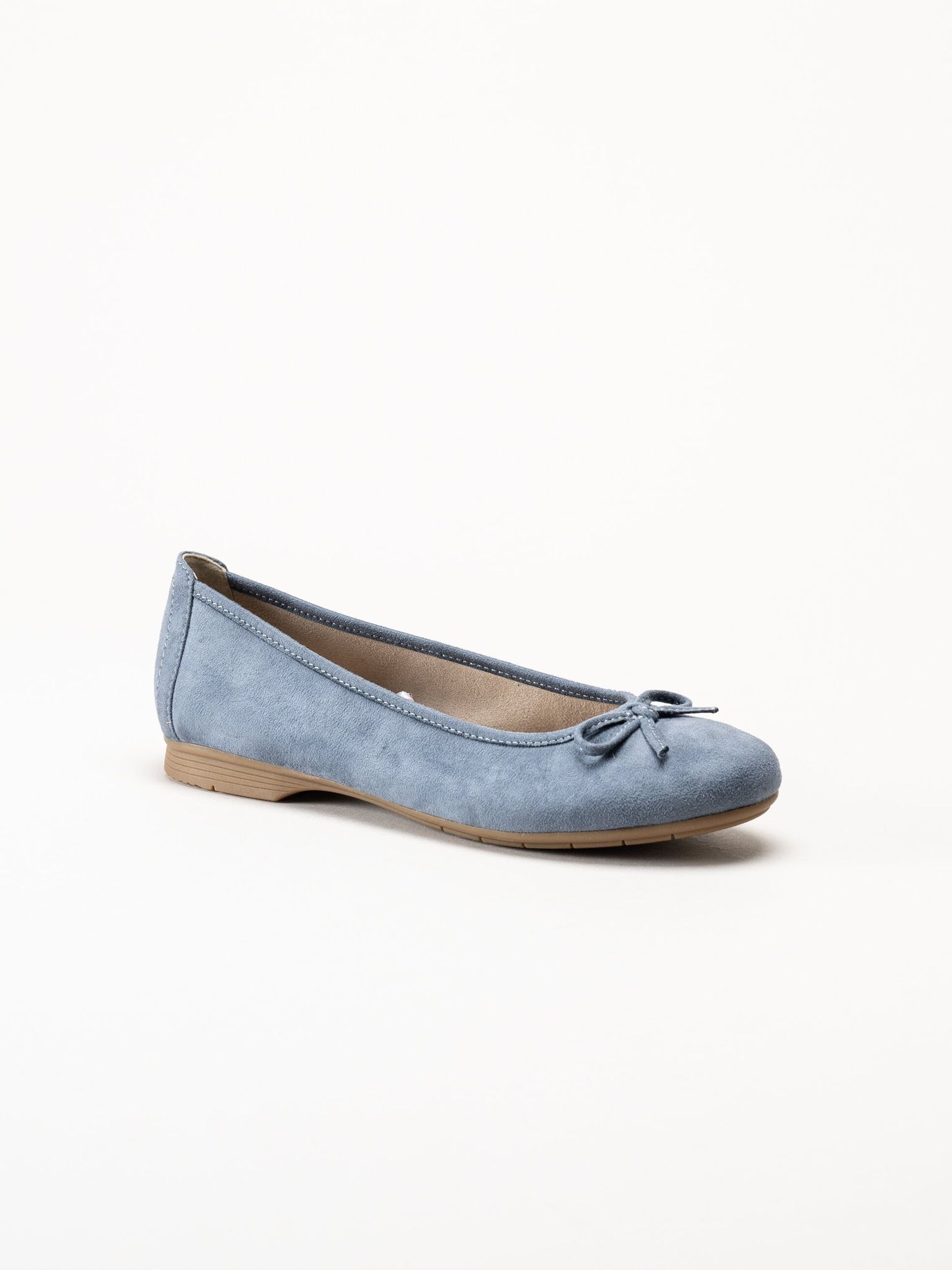 Jana - Blå ballerinaskor i textil