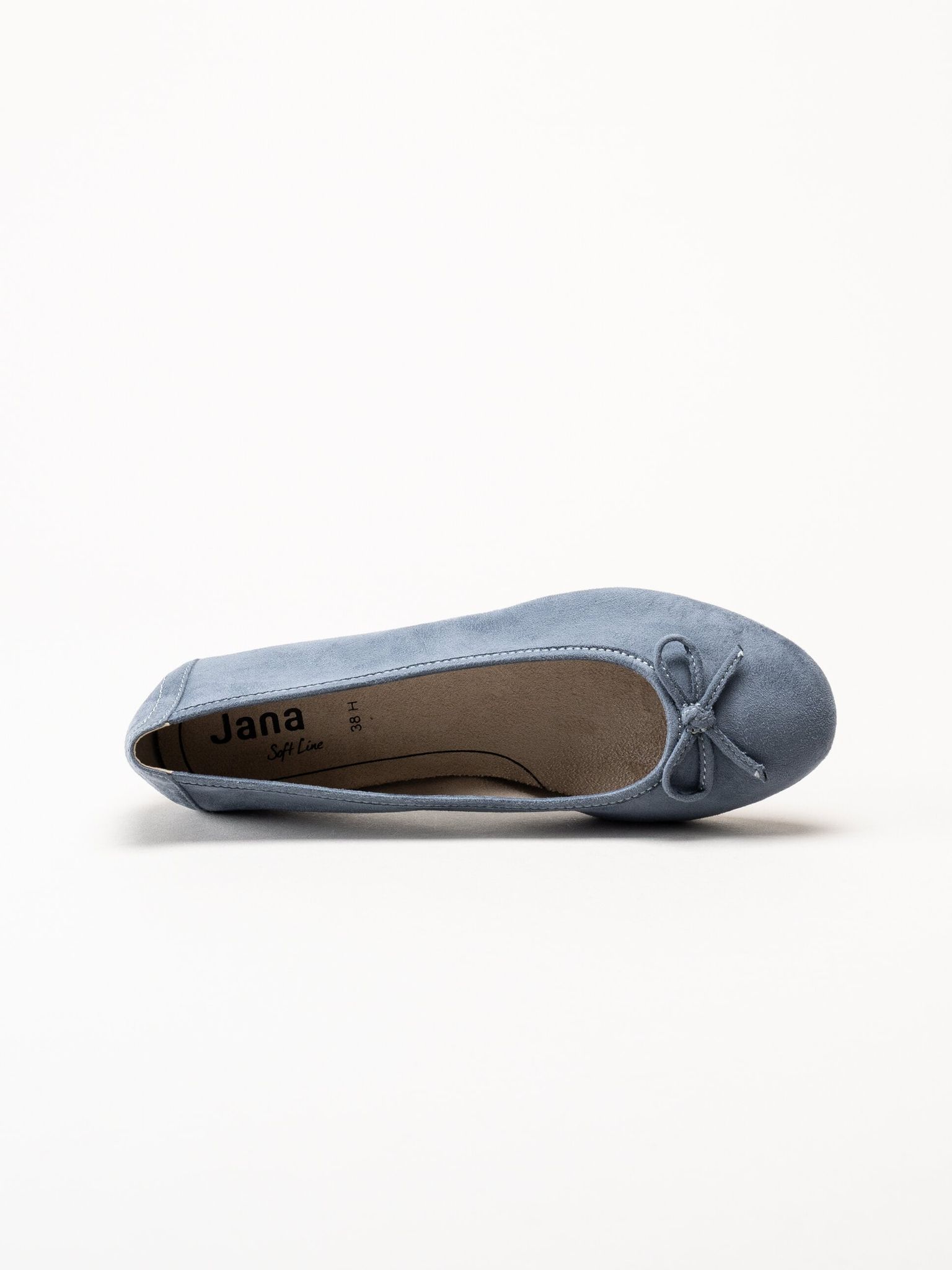 Jana - Blå ballerinaskor i textil