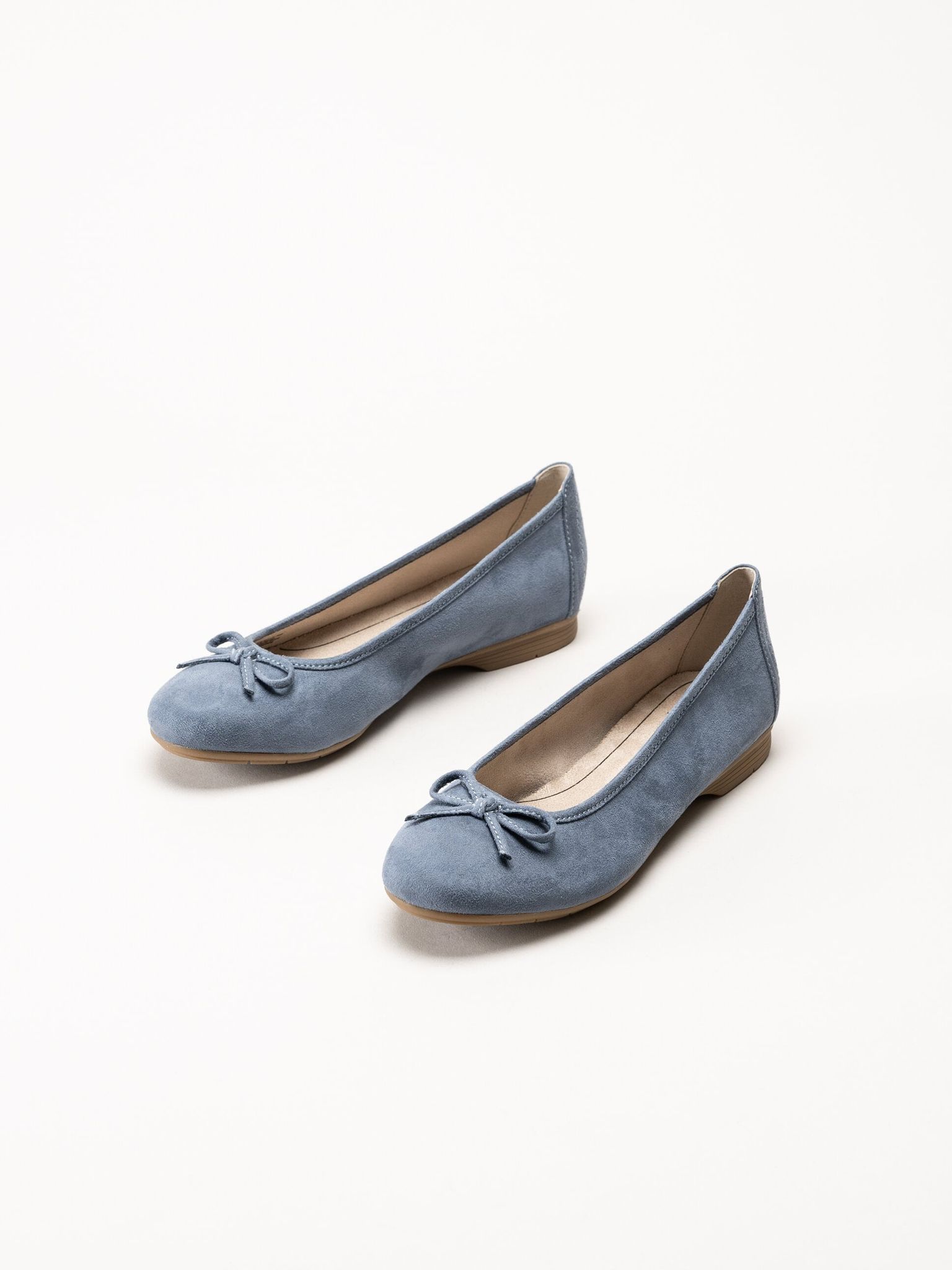 Jana - Blå ballerinaskor i textil