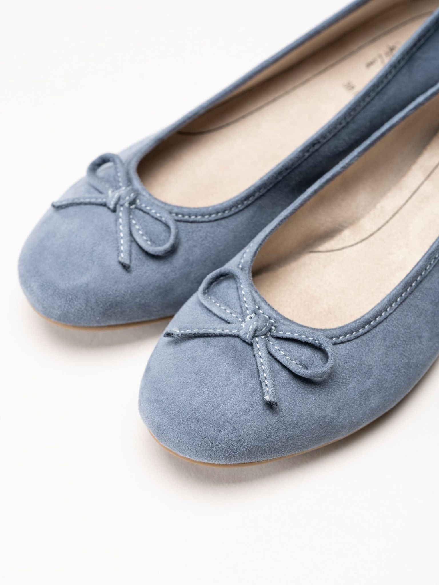 Jana - Blå ballerinaskor i textil