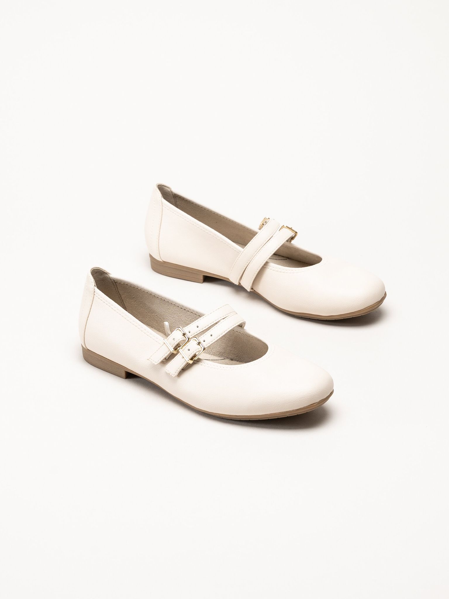 Jana - Beige ballerinaskor med sleif