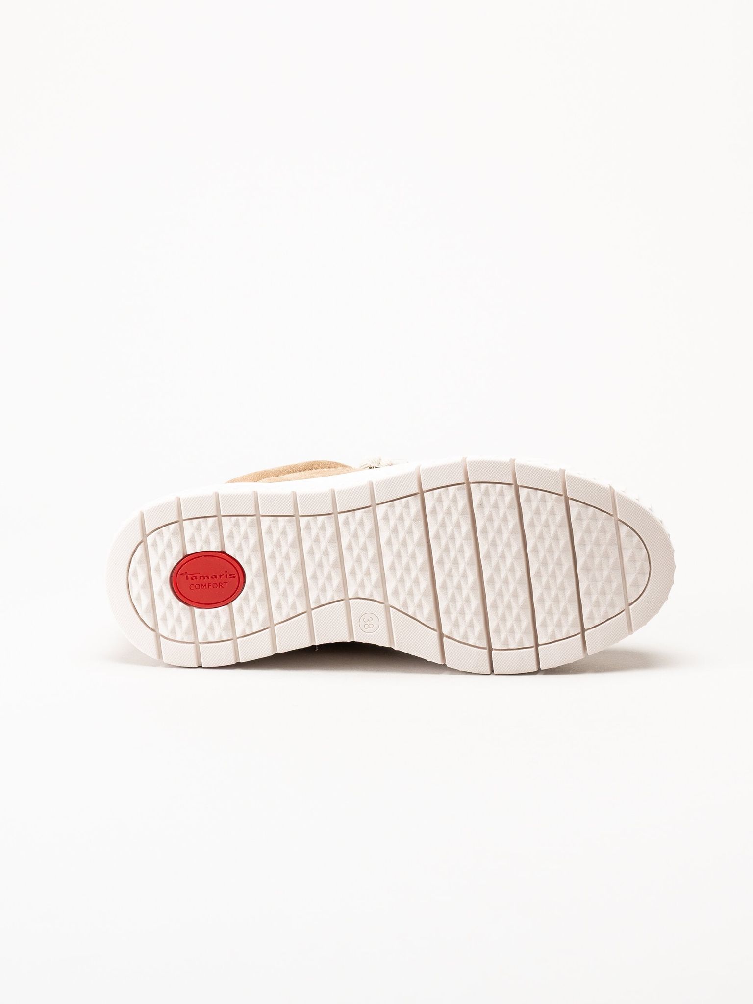Tamaris Comfort - Beige sneakers i mocka