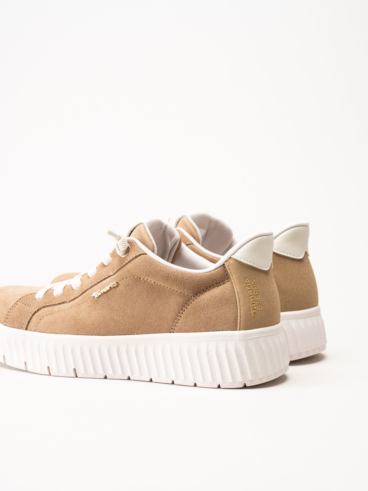 Tamaris Comfort - Beige sneakers i mocka