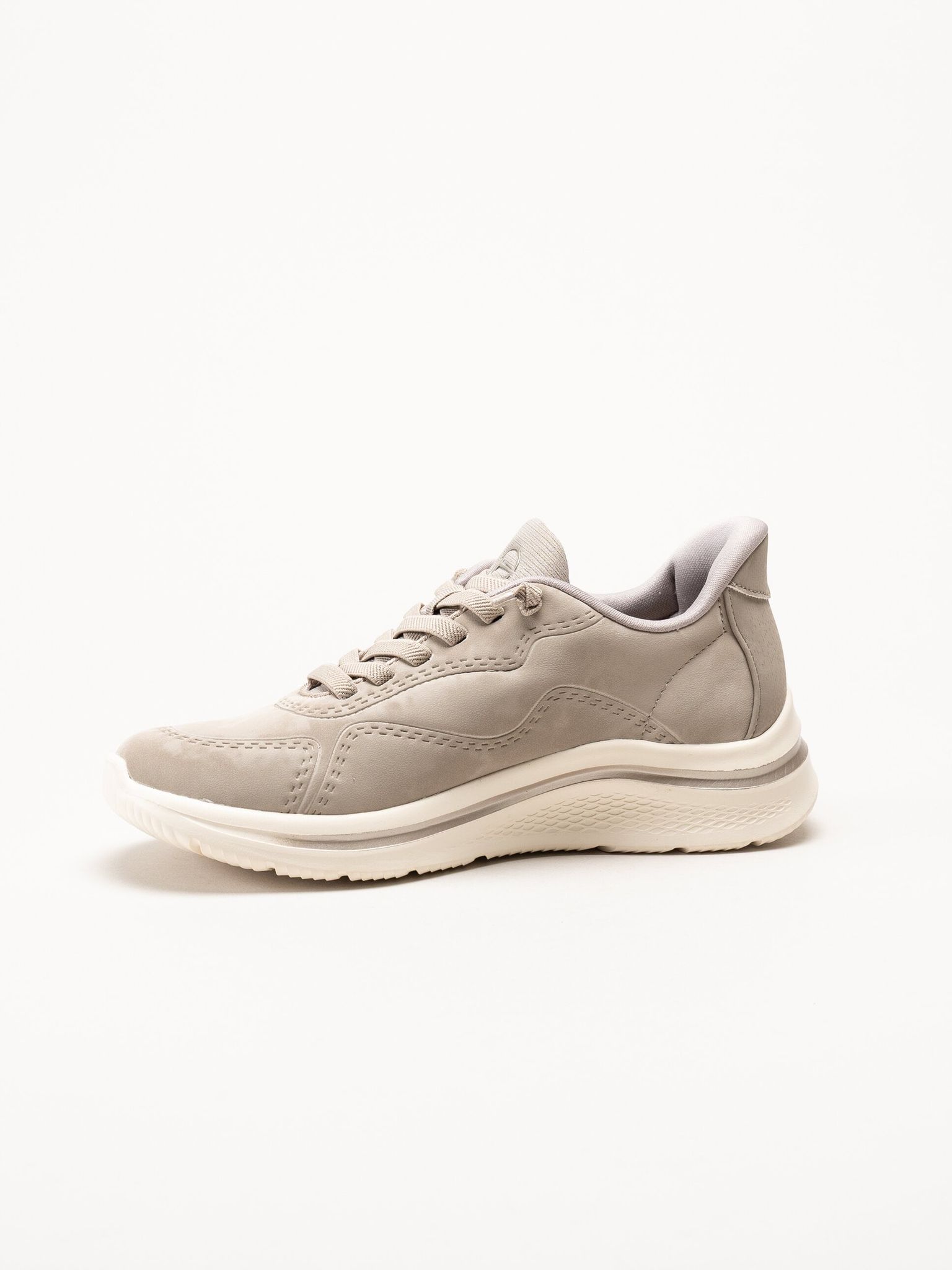 Tamaris Comfort - Beige sneakers i skinnimitation