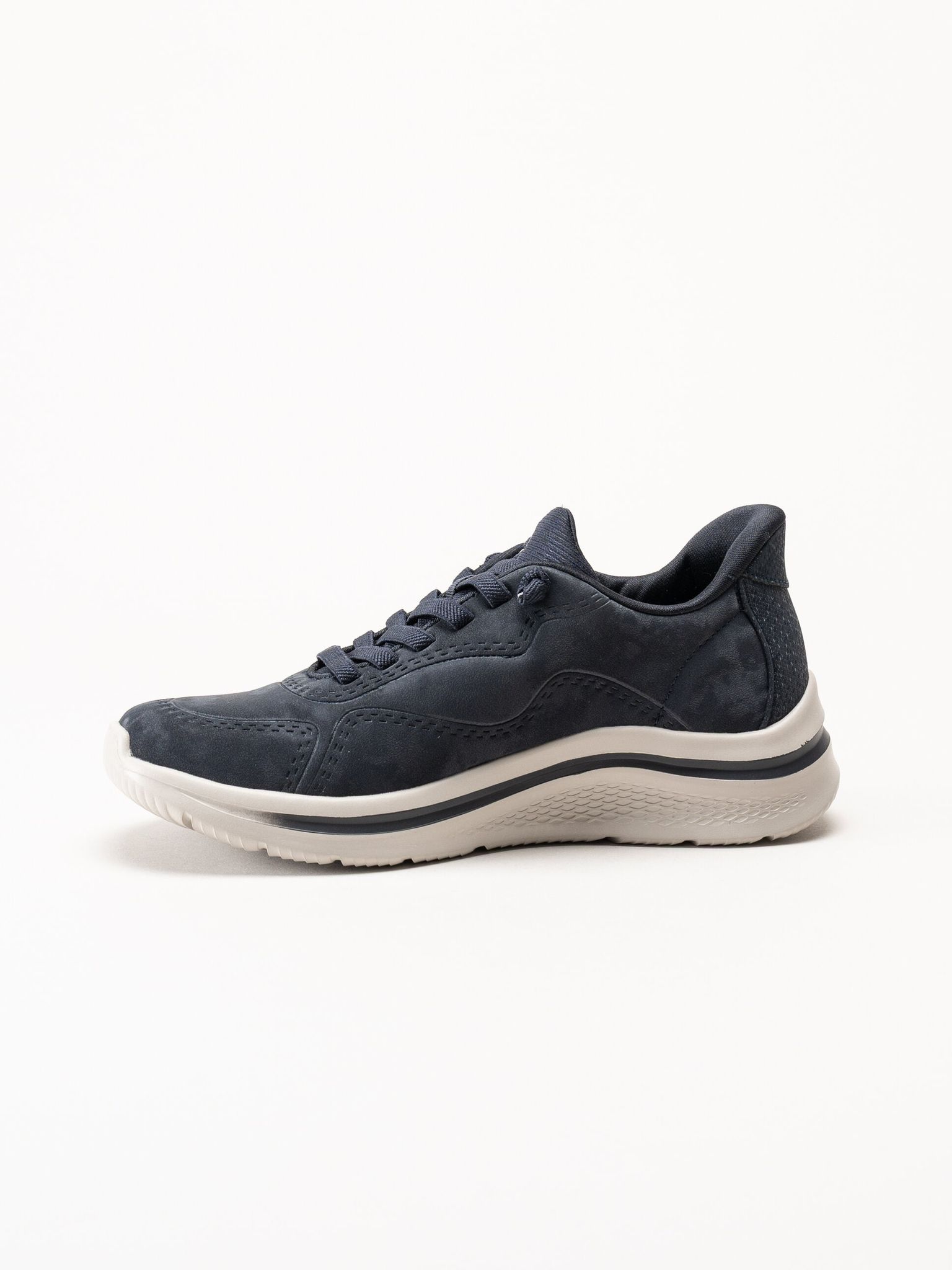 Tamaris Comfort - Mörkblå sneakers i skinnimitation