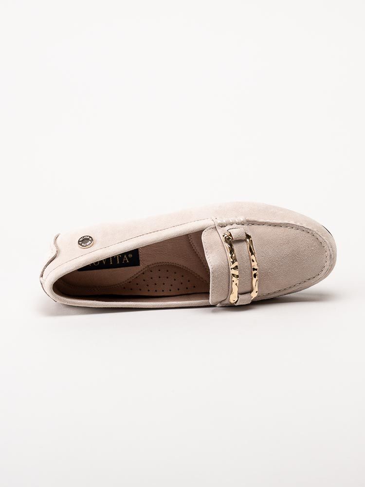 Novita - Parma - Beige loafers i mocka