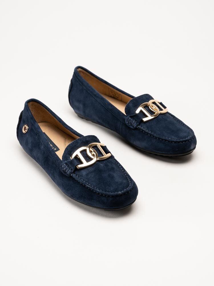 Novita - Parma Royal - Marinblå loafers i mocka