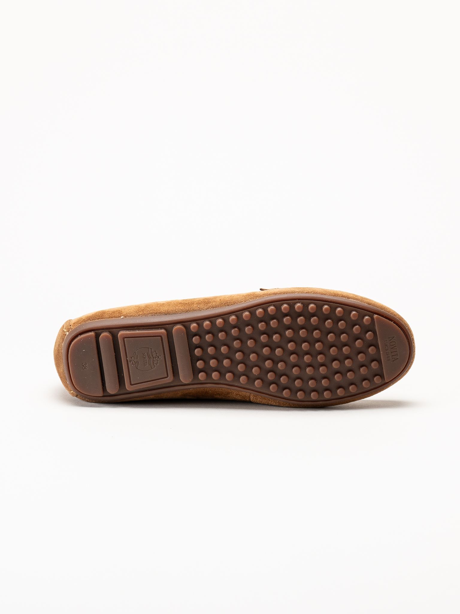 Novita - Parma - Ljusbruna loafers i mocka