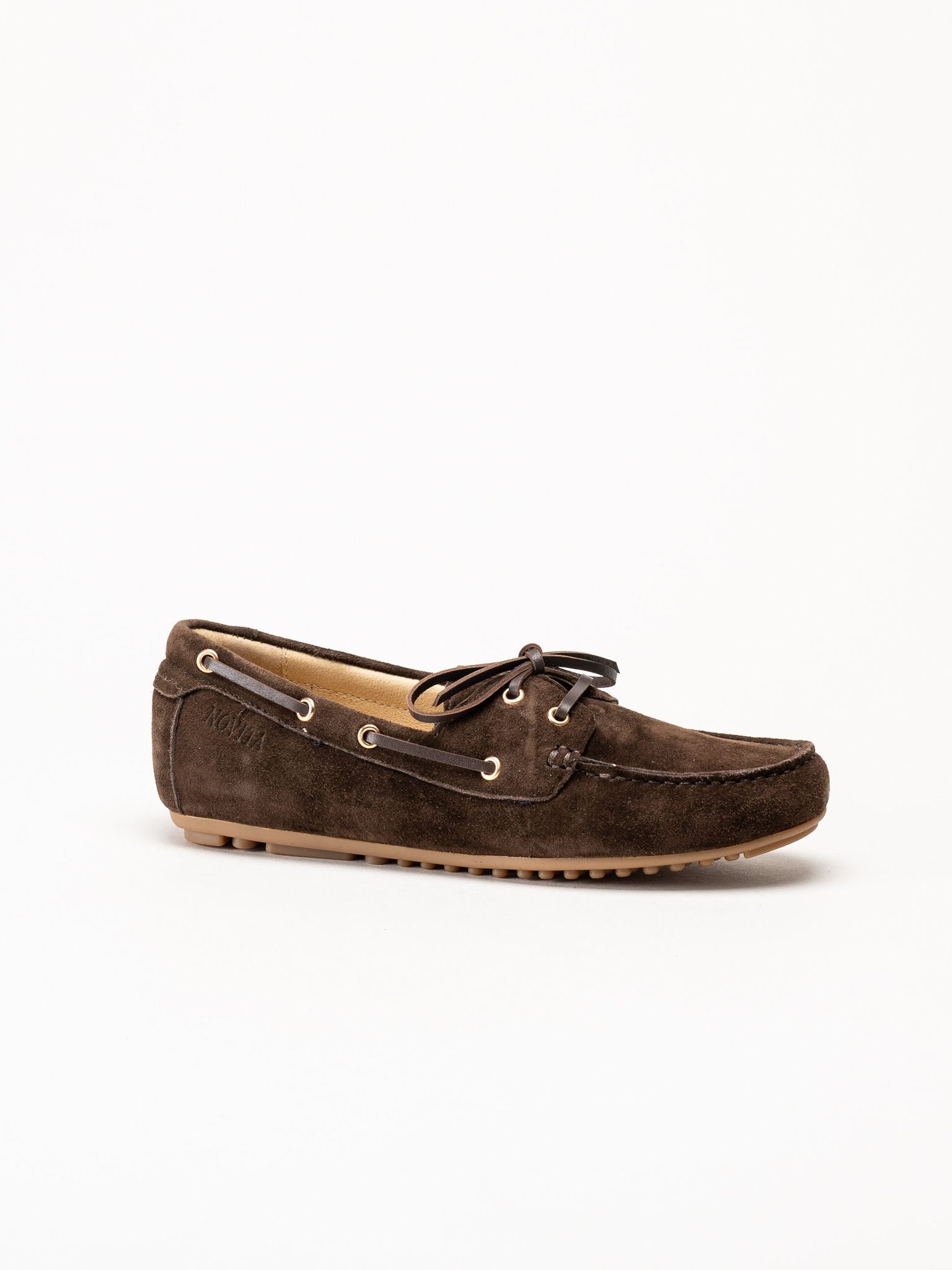 Novita - Palmi Sail - Mörkbruna loafers i mocka