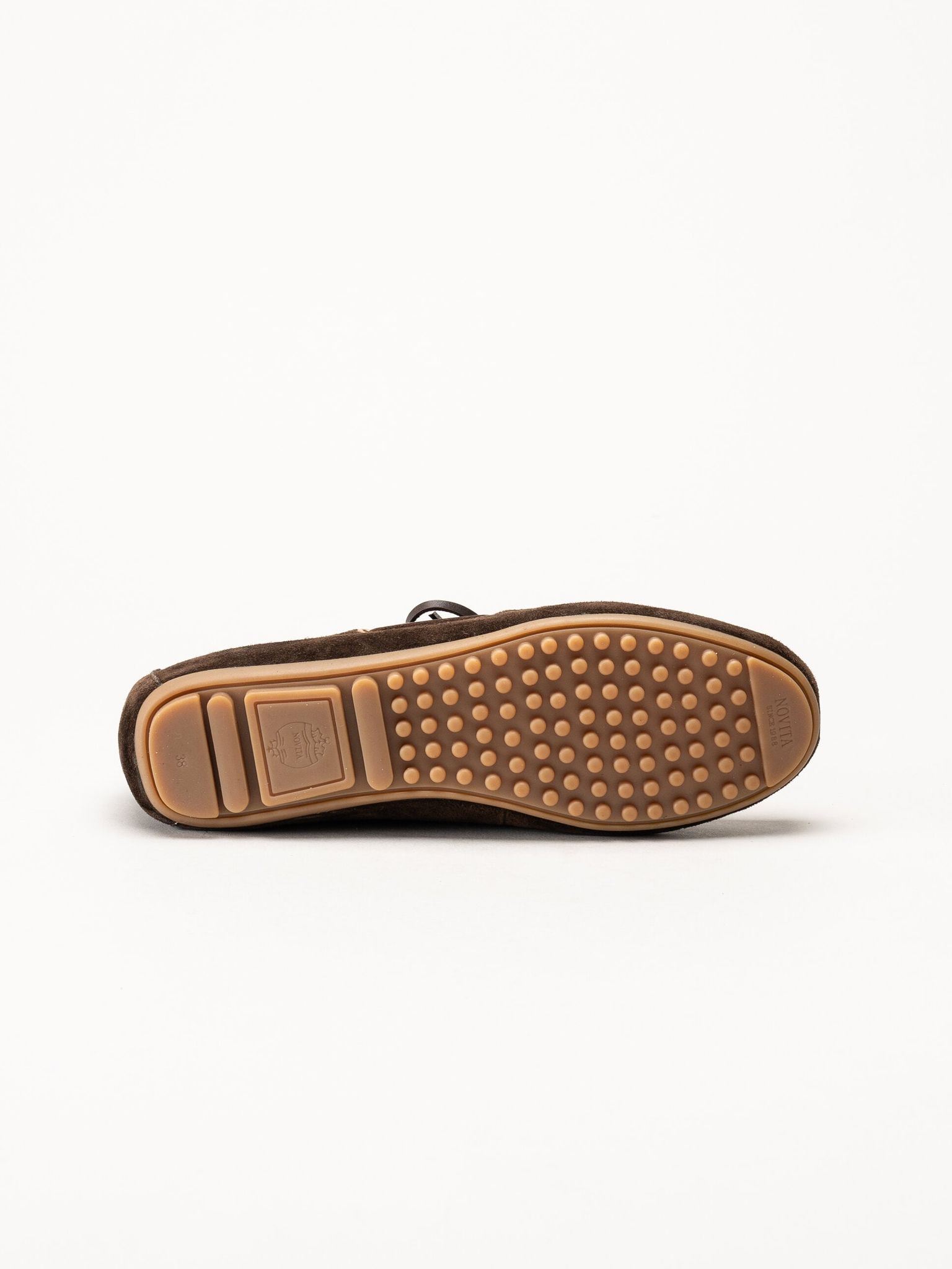 Novita - Palmi Sail - Mörkbruna loafers i mocka