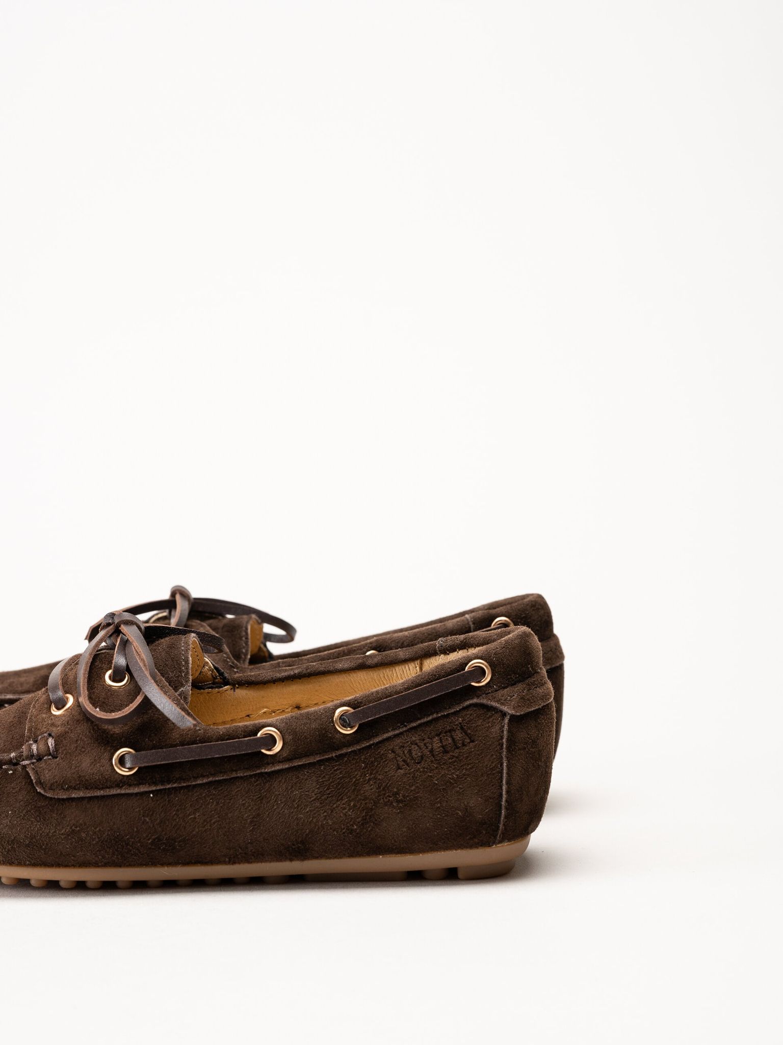 Novita - Palmi Sail - Mörkbruna loafers i mocka