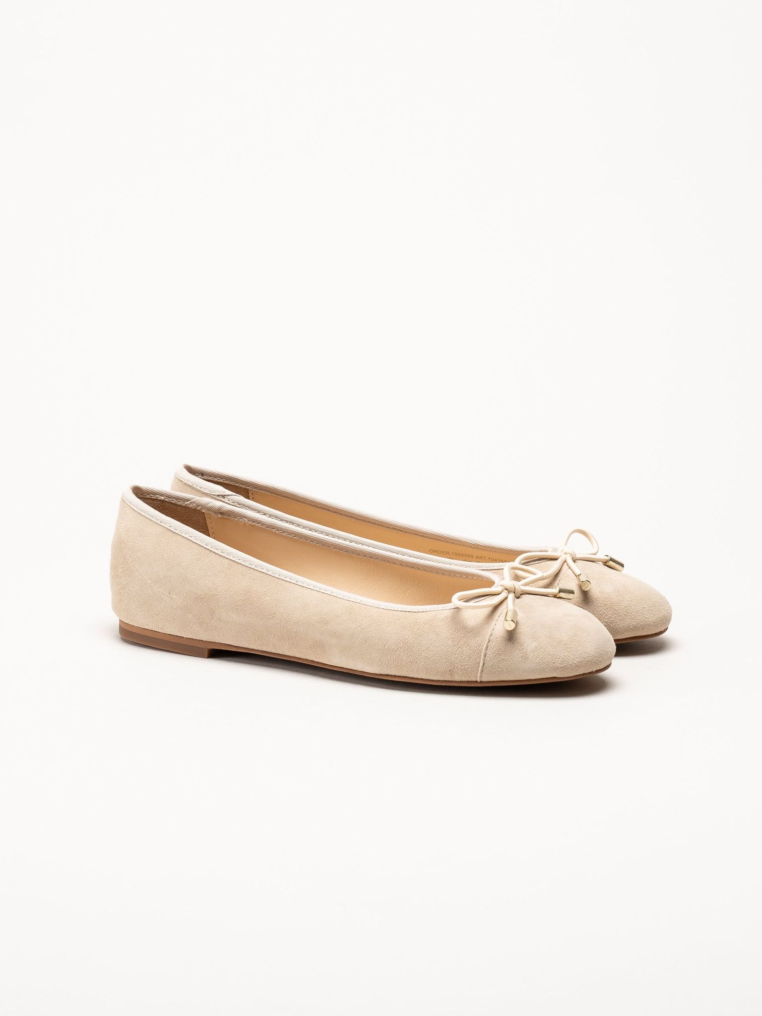 Dasia - Cate - Beige ballerinaskor i mocka