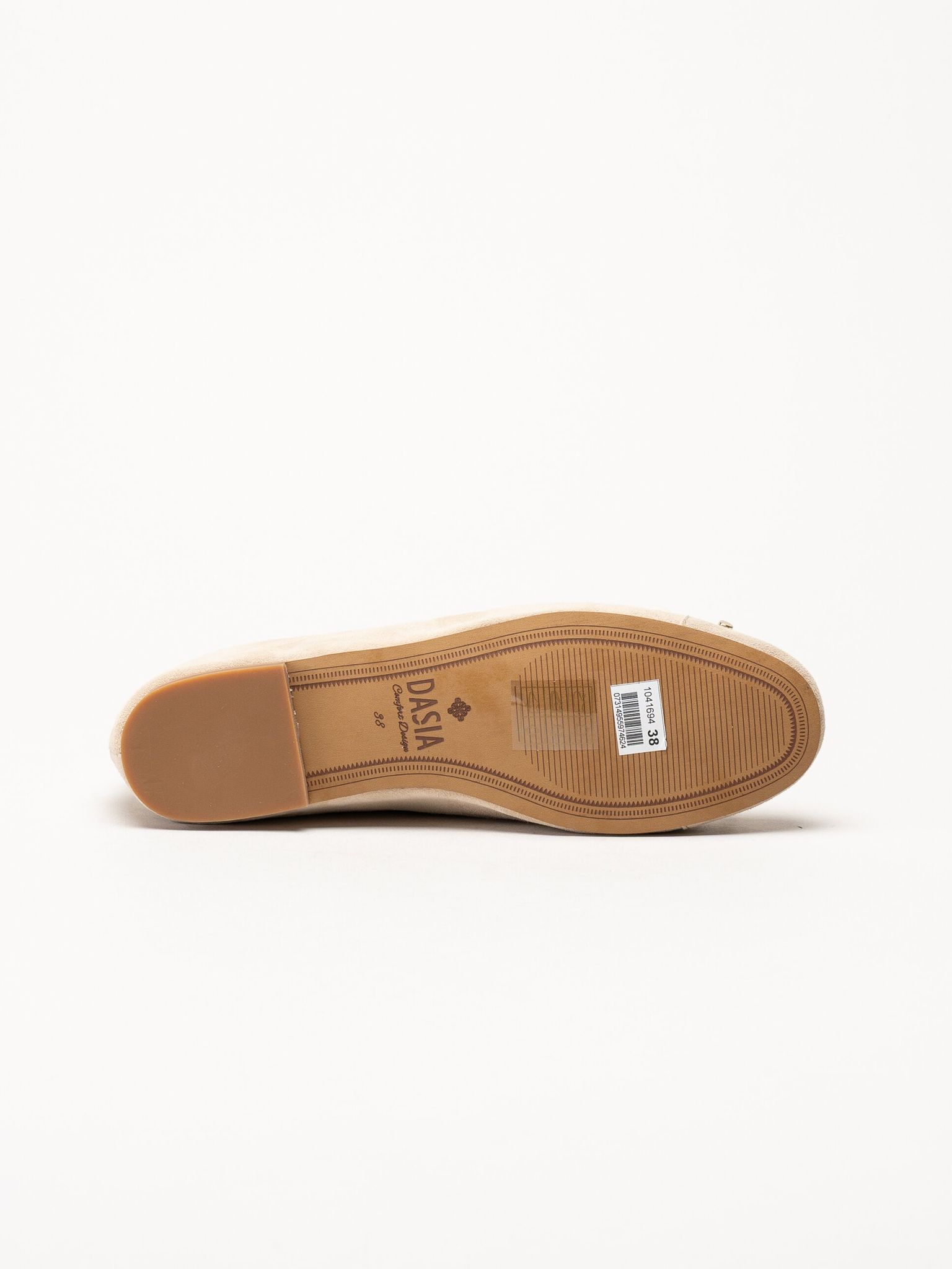 Dasia - Cate - Beige ballerinaskor i mocka