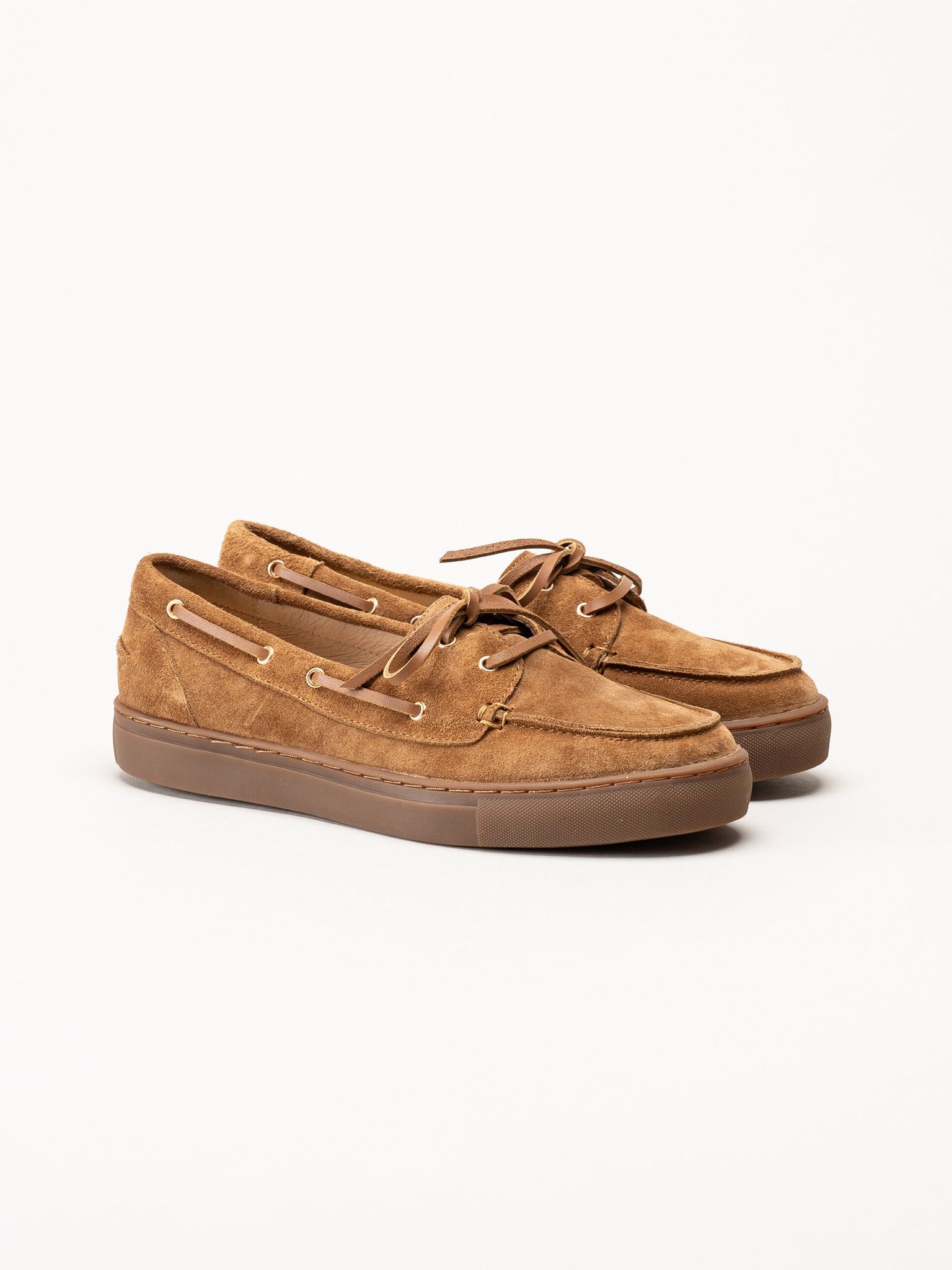 Dasia - Daylily - Bruna seglarloafers i mocka