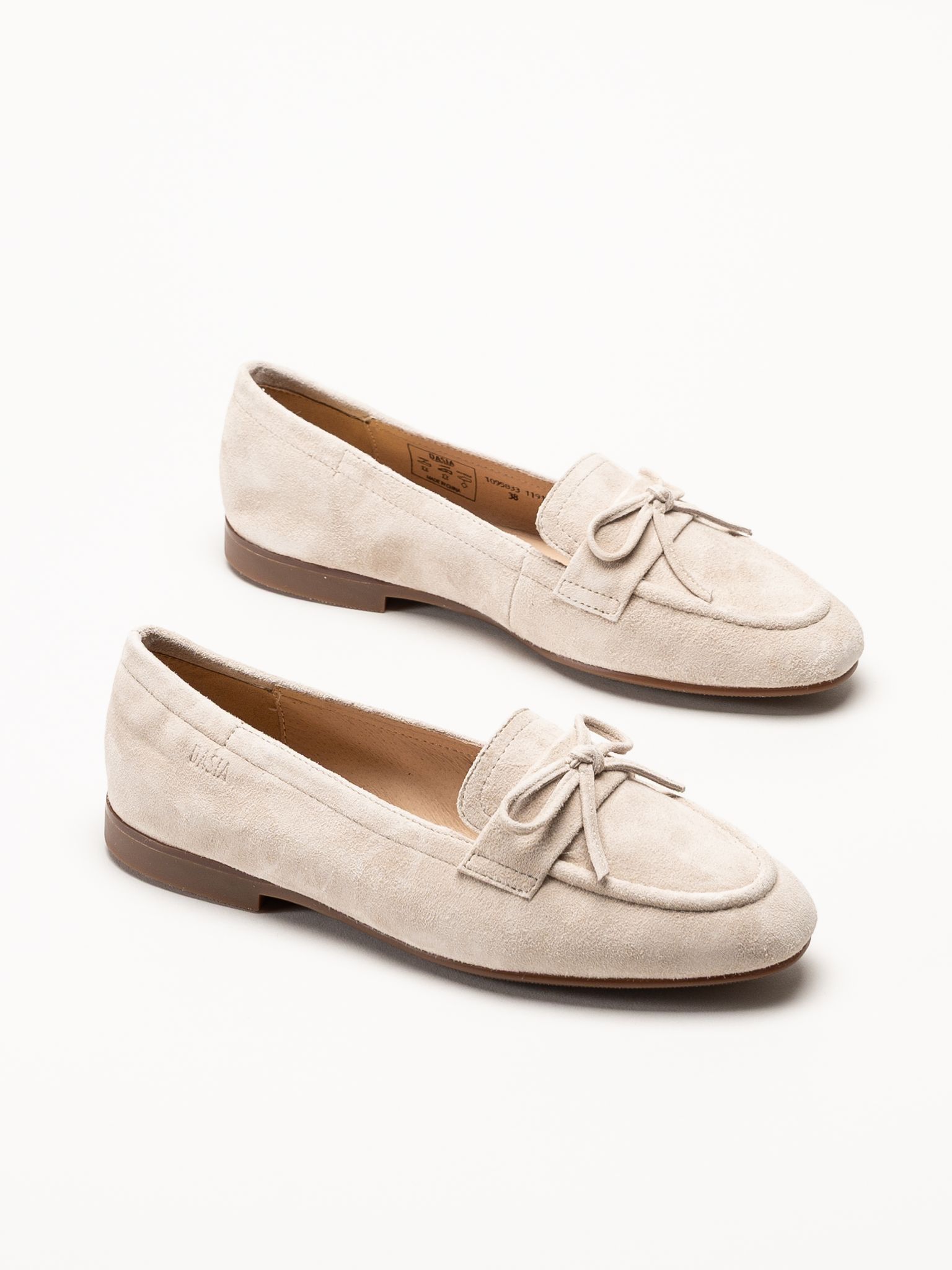 Dasia - Shelly - Beige loafers i mocka