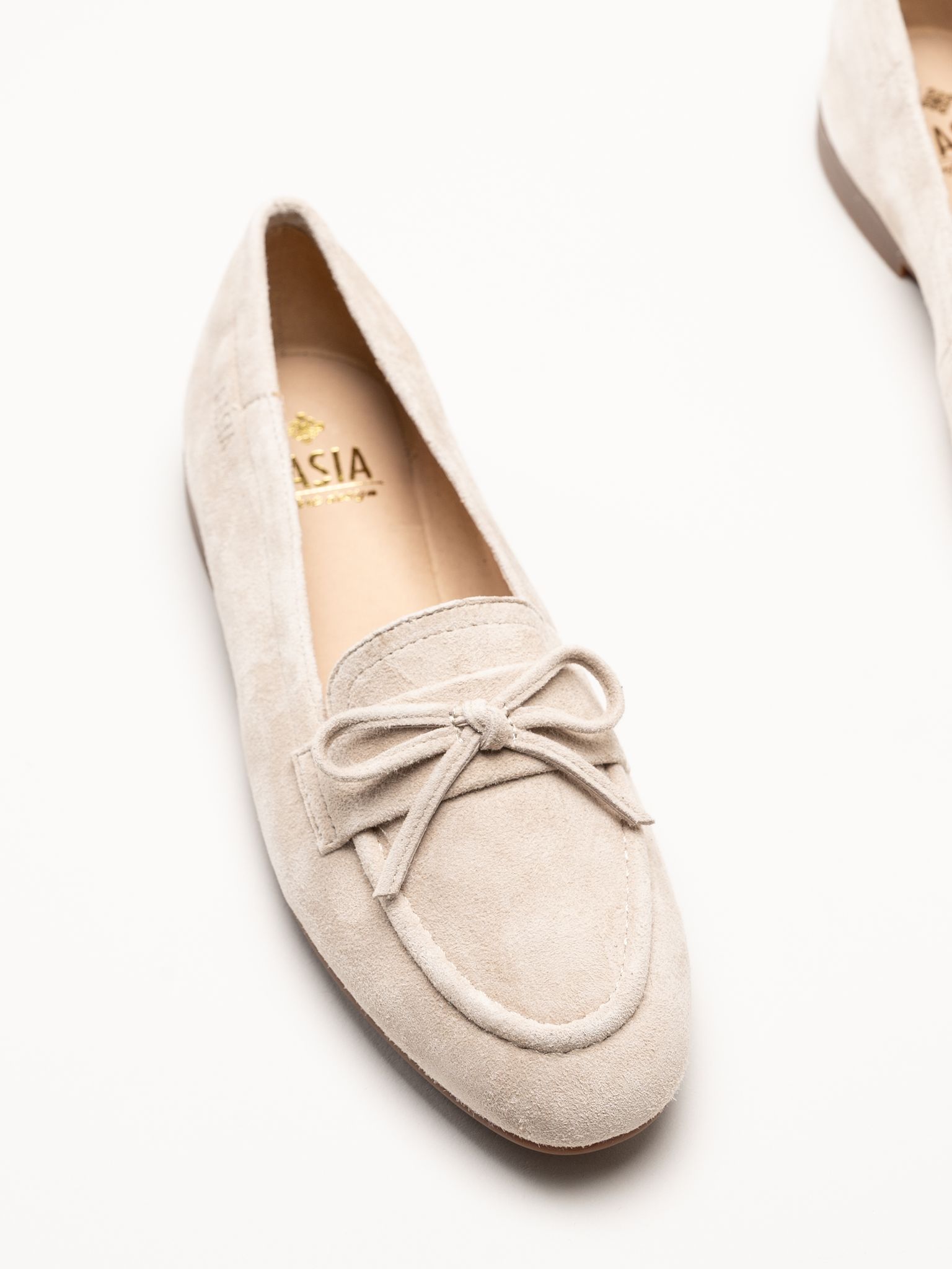 Dasia - Shelly - Beige loafers i mocka