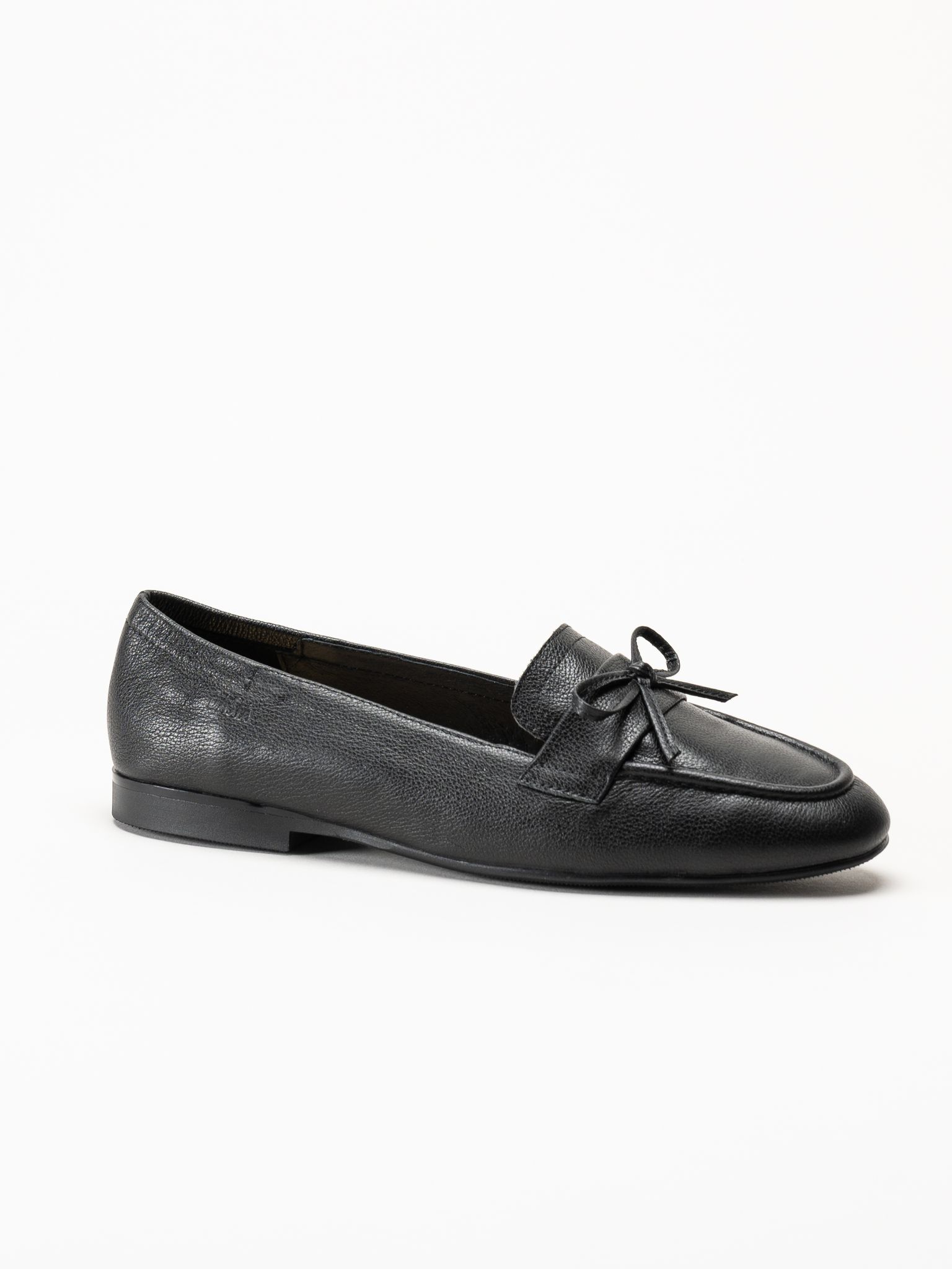 Dasia - Shelly - Svarta loafers i skinn