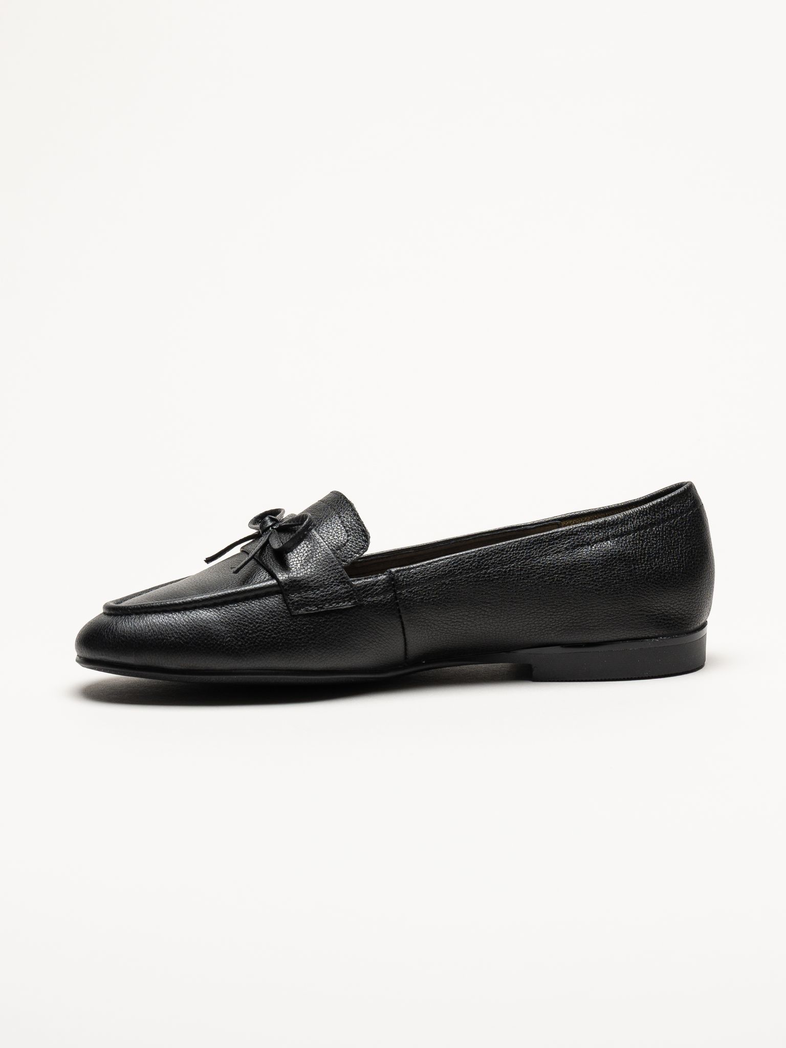 Dasia - Shelly - Svarta loafers i skinn