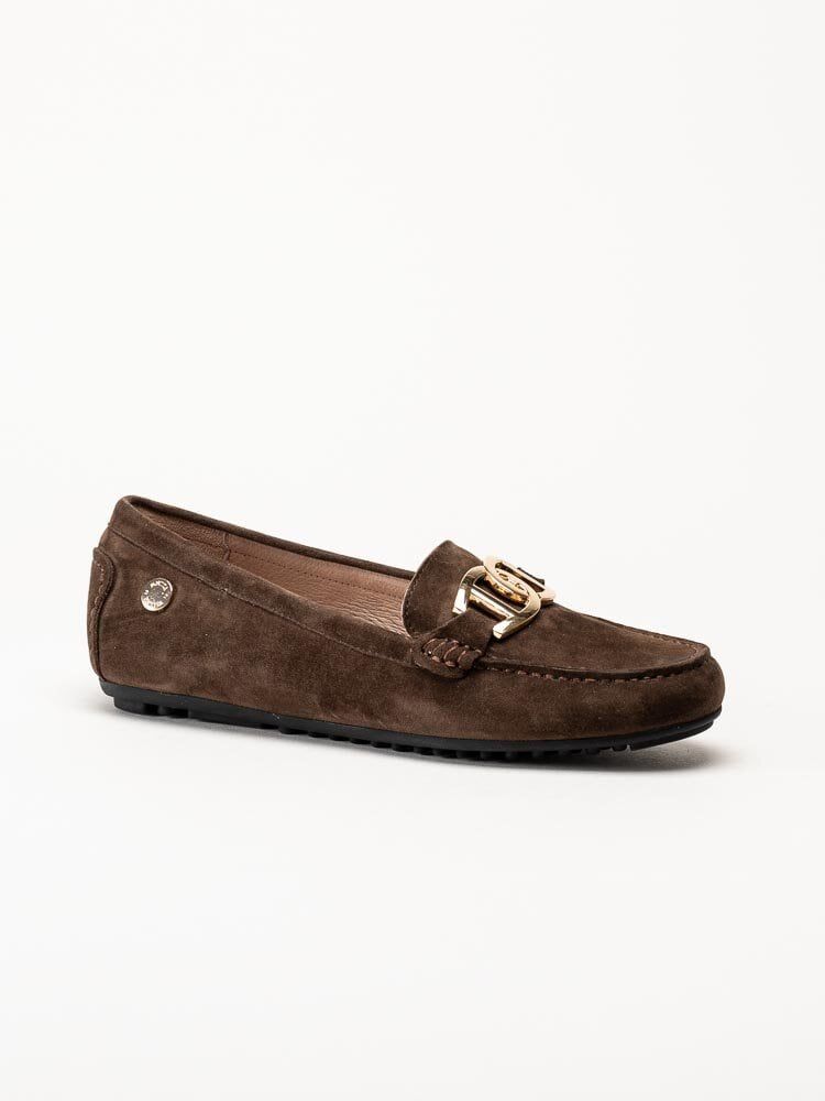 Novita - Parma Royal - Mörkbruna loafers i mocka