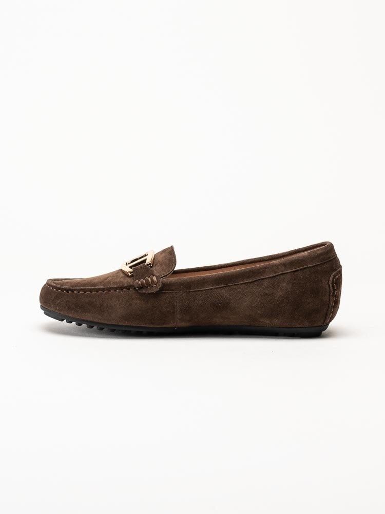 Novita - Parma Royal - Mörkbruna loafers i mocka