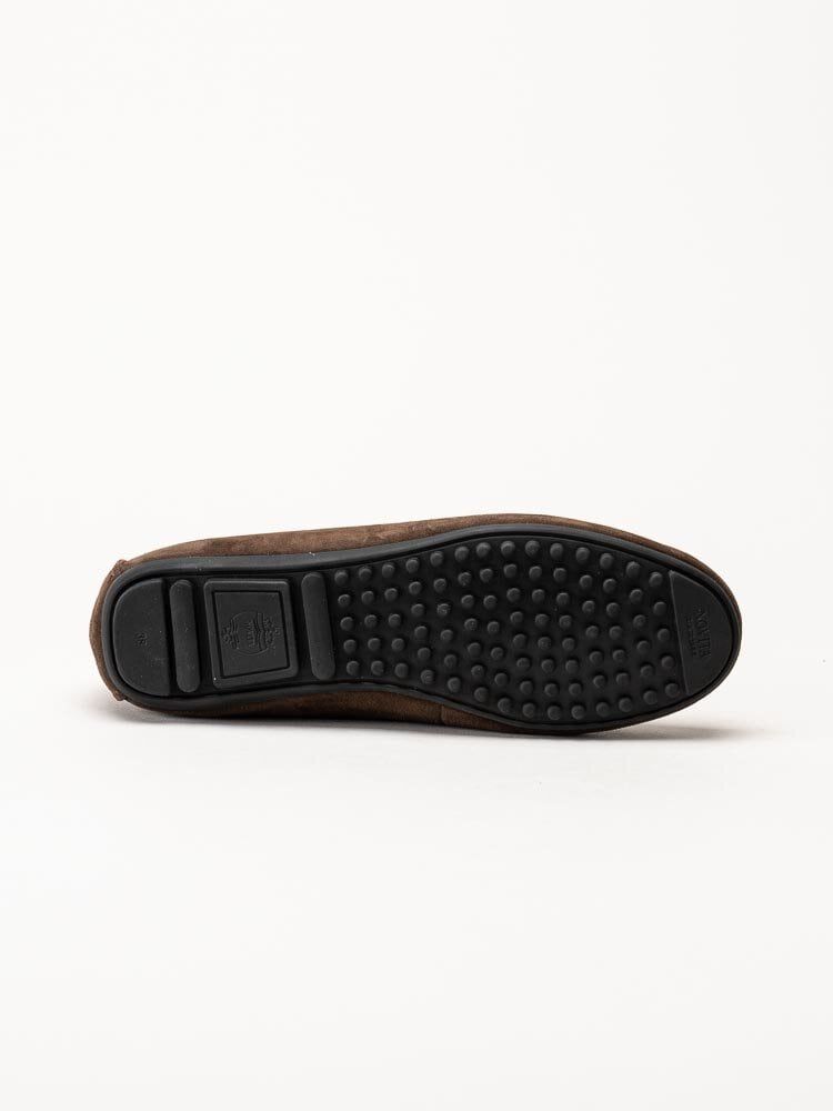 Novita - Parma Royal - Mörkbruna loafers i mocka