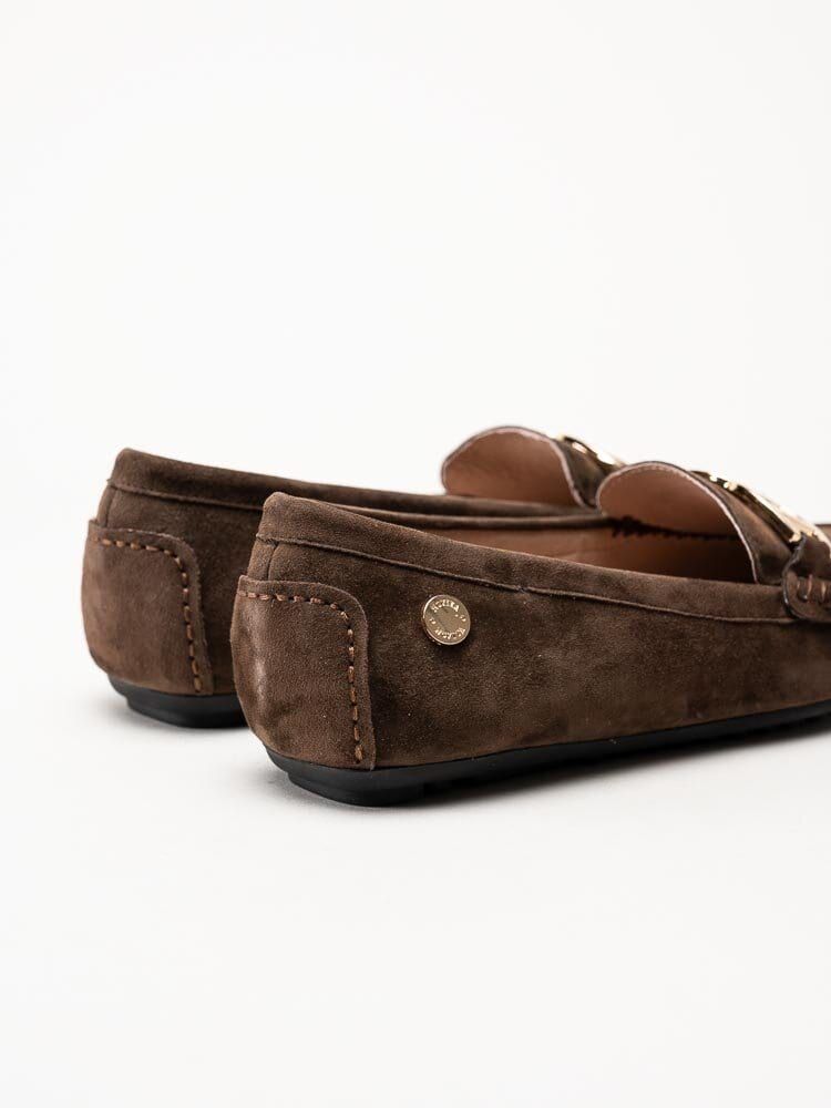 Novita - Parma Royal - Mörkbruna loafers i mocka