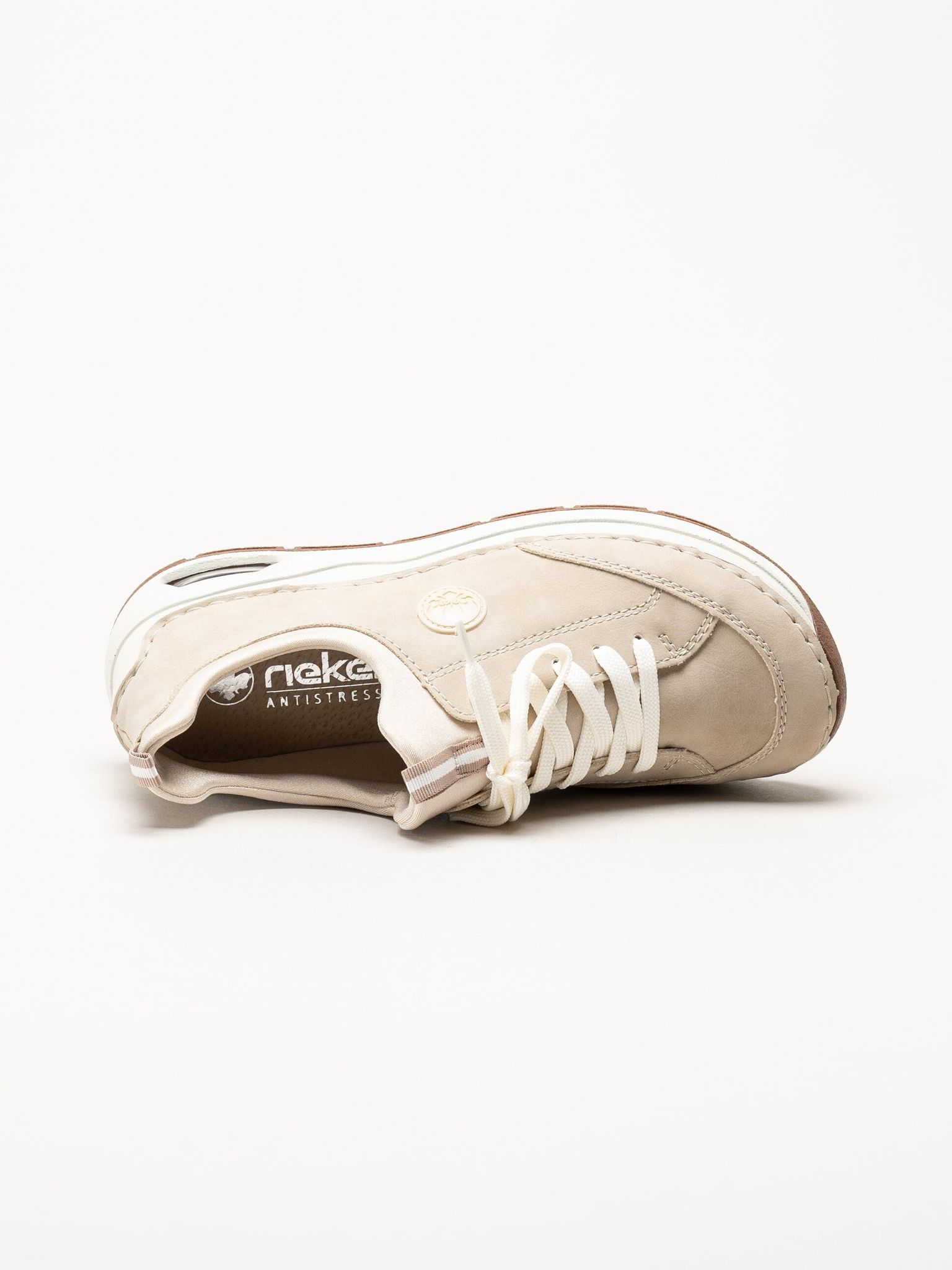 Rieker - Beige slip on skor