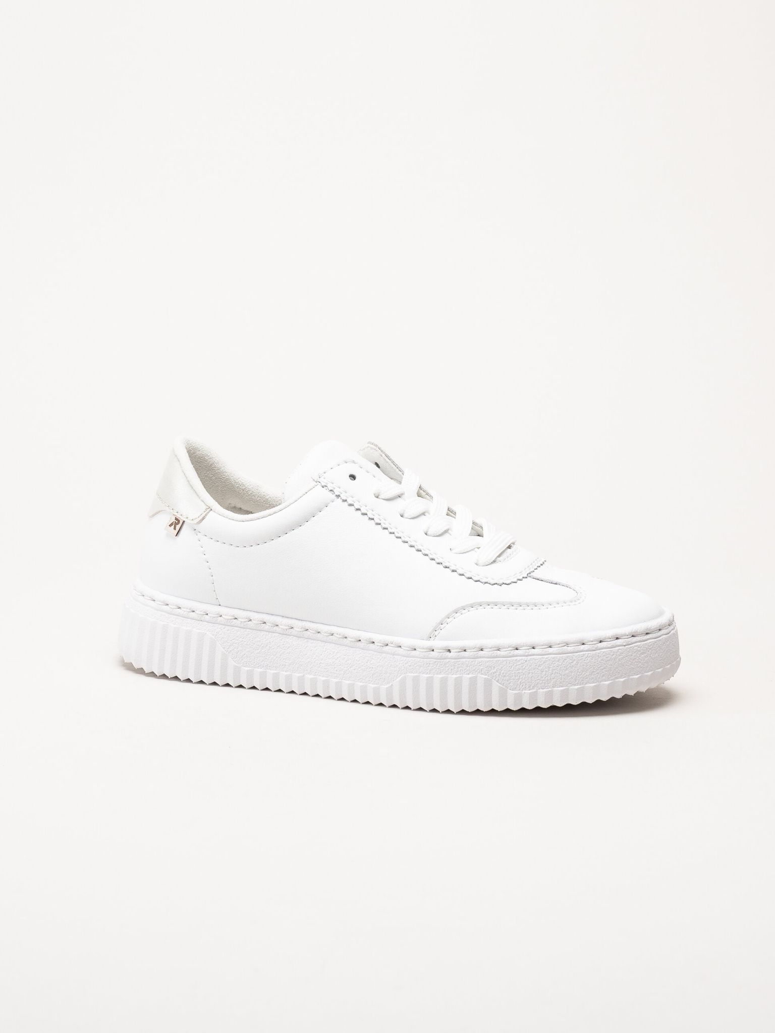 Rieker - Vita sneakers i skinn