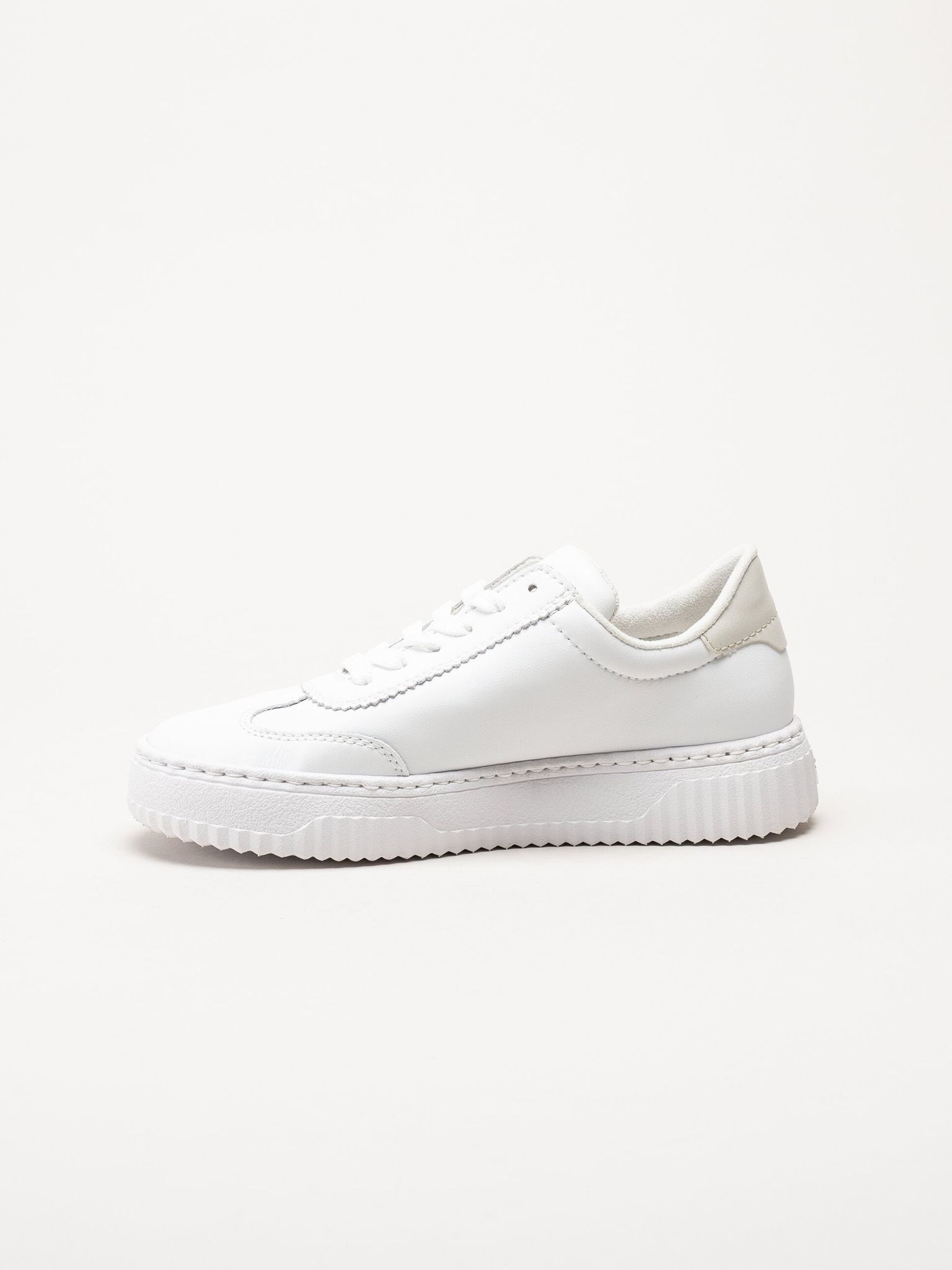 Rieker - Vita sneakers i skinn