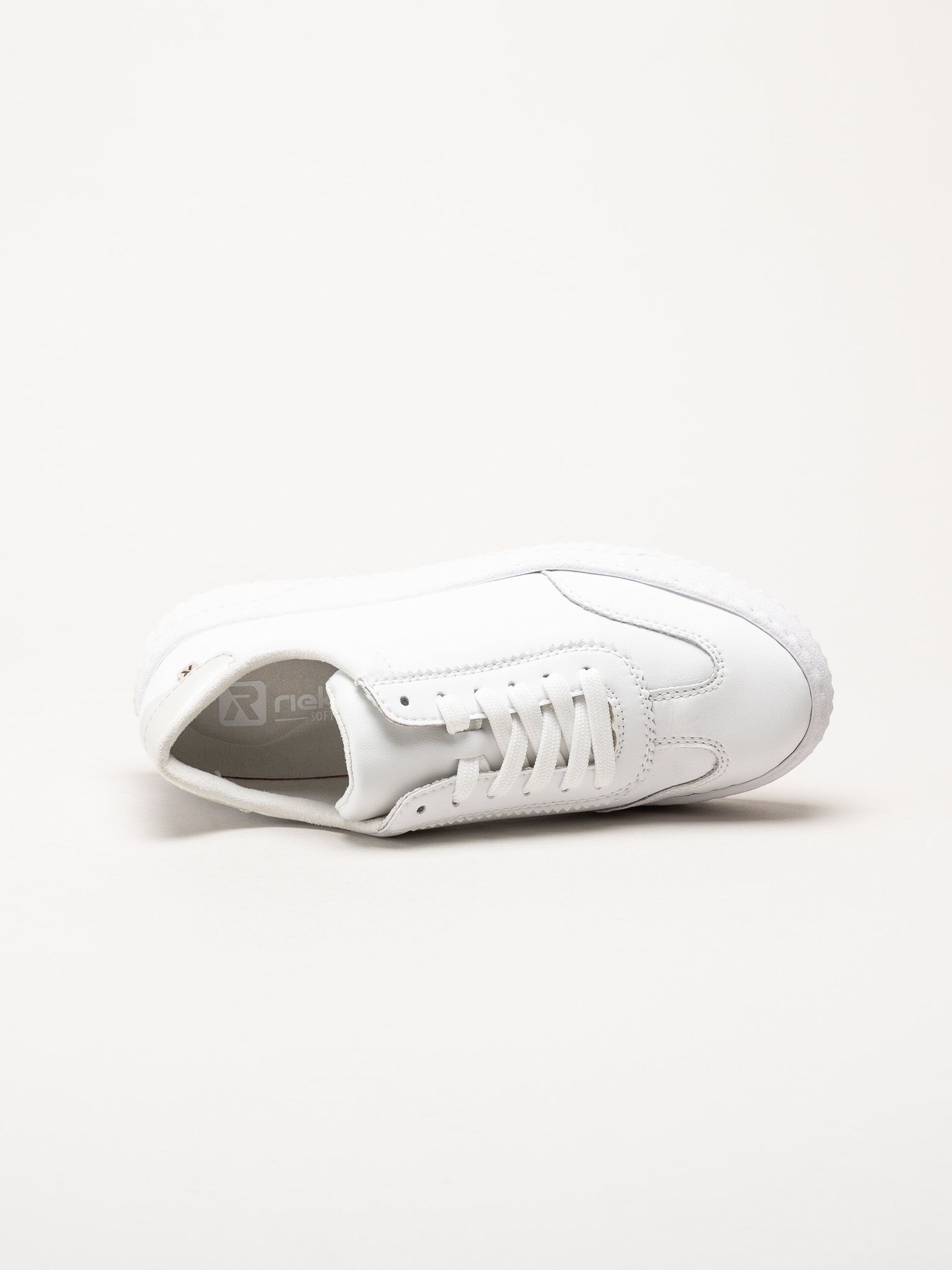 Rieker - Vita sneakers i skinn