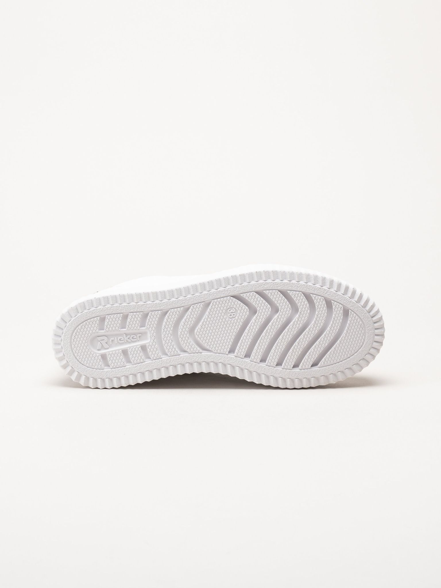 Rieker - Vita sneakers i skinn