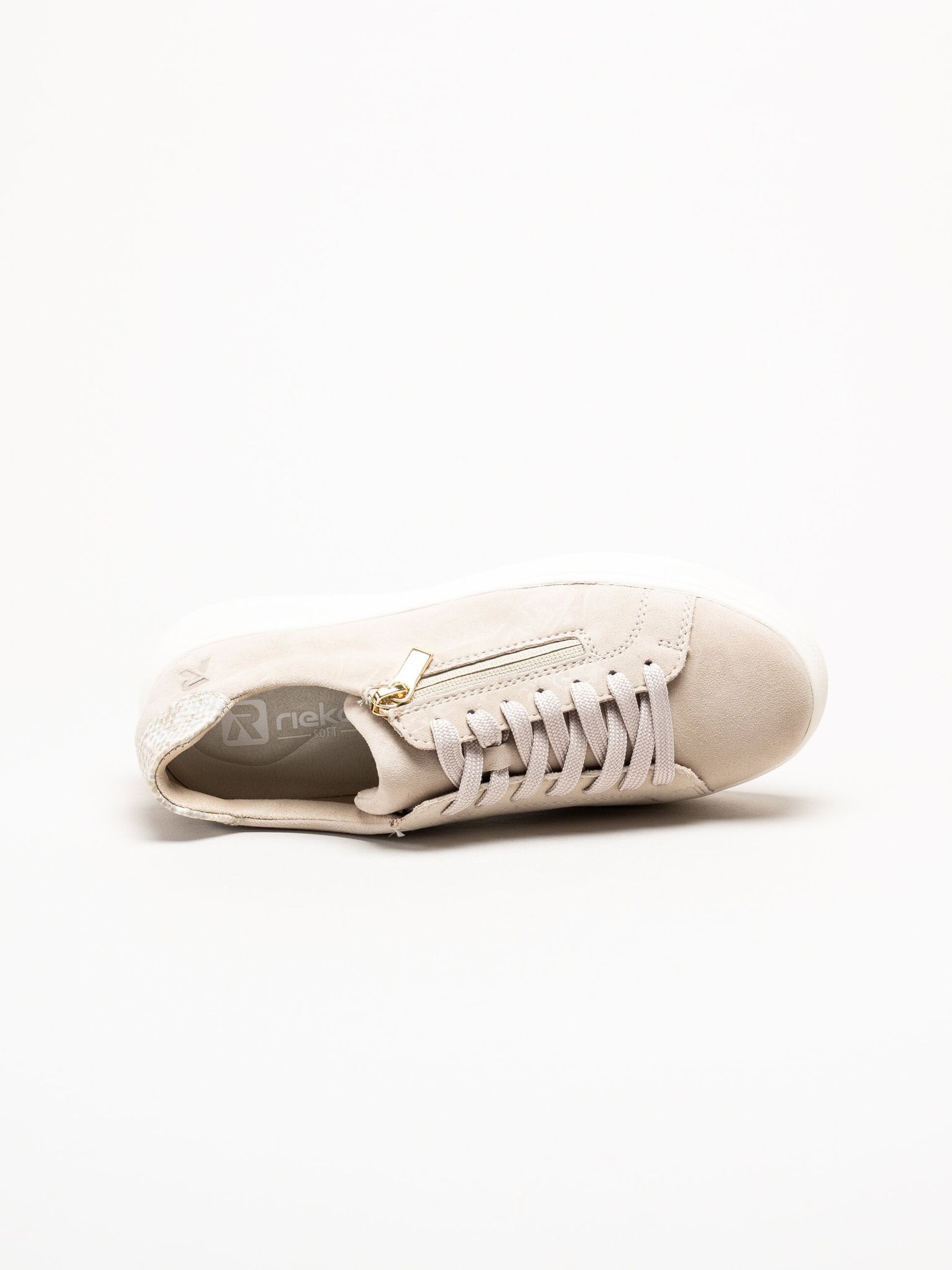 Rieker - Beige sneakers i nubuck