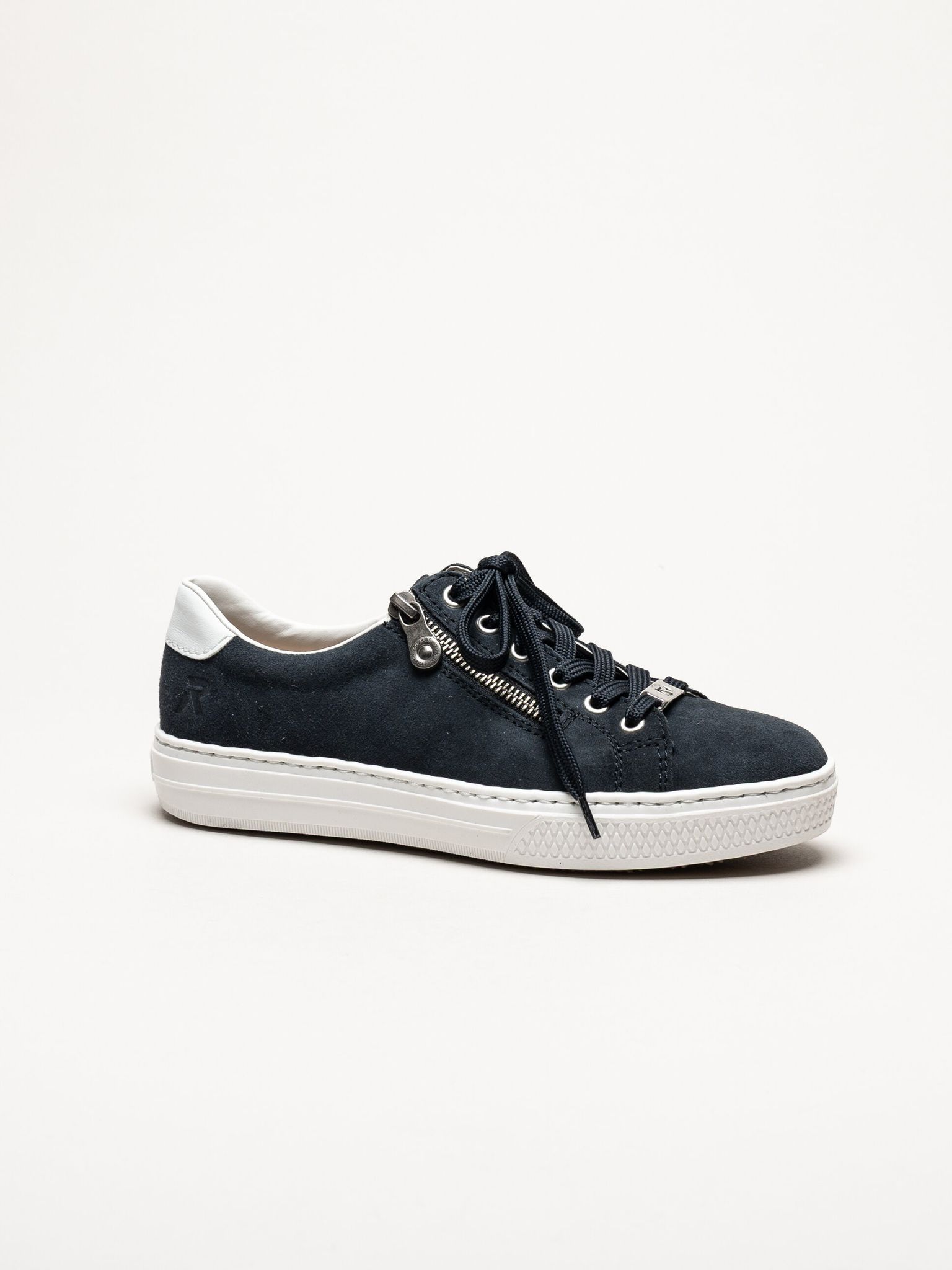 Rieker - Mörkblå sneakers med dragkedja