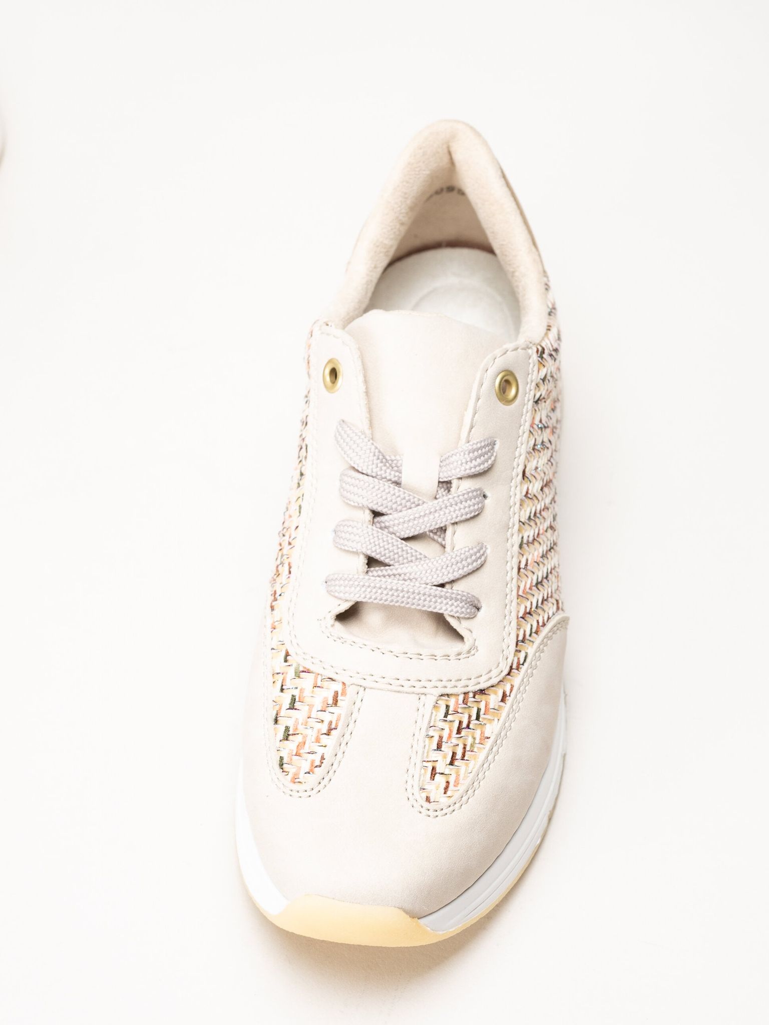 Rieker - Beige sneakers i textil
