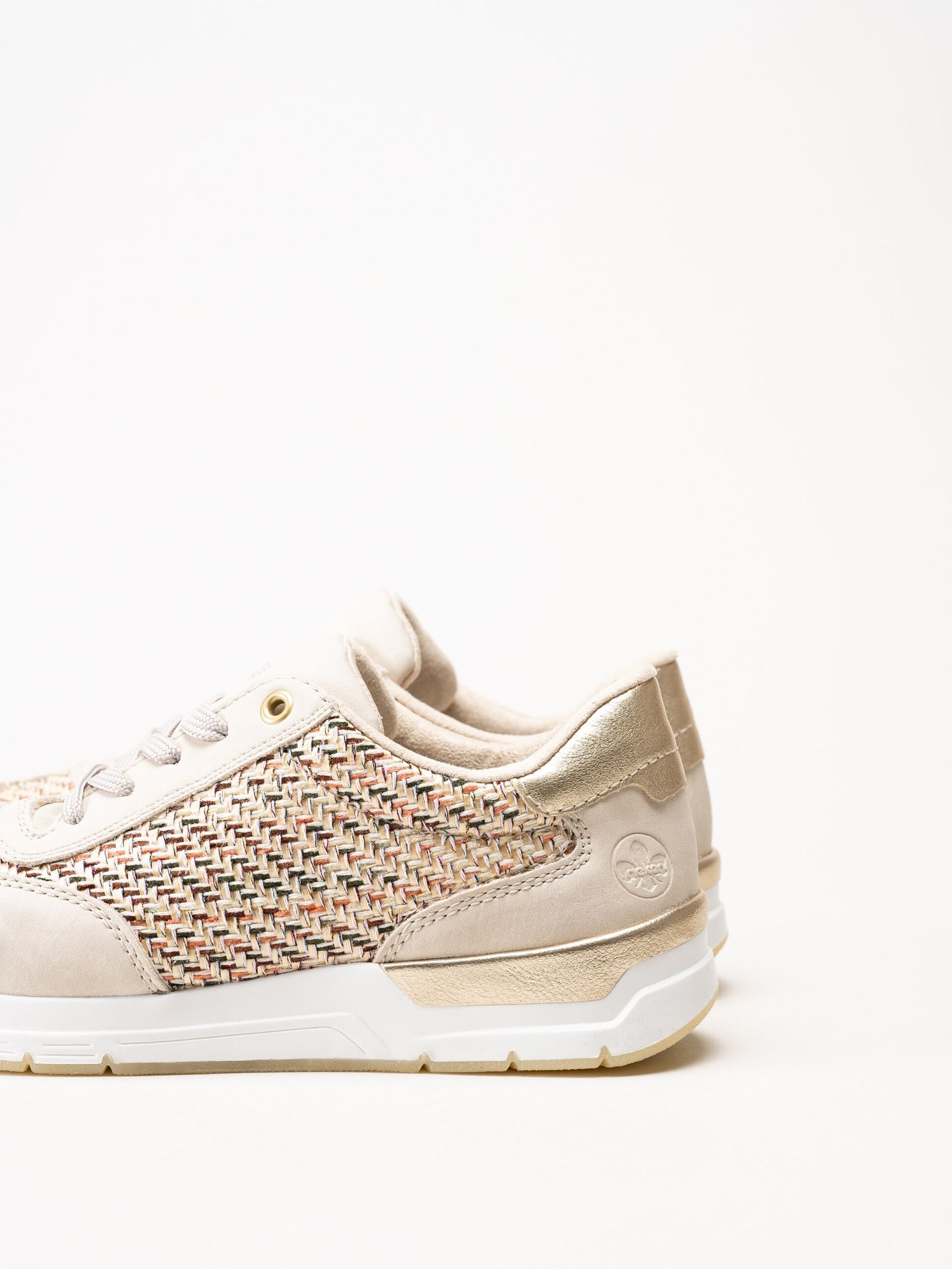 Rieker - Beige sneakers i textil