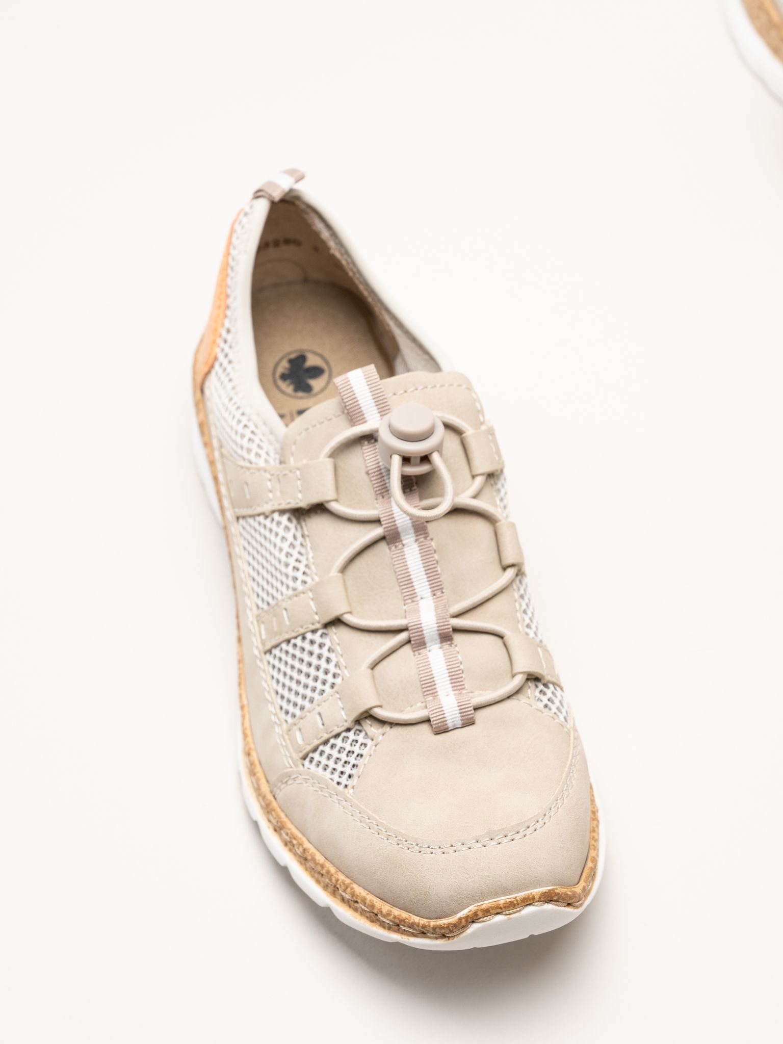 Rieker - Beige slip on sneakers