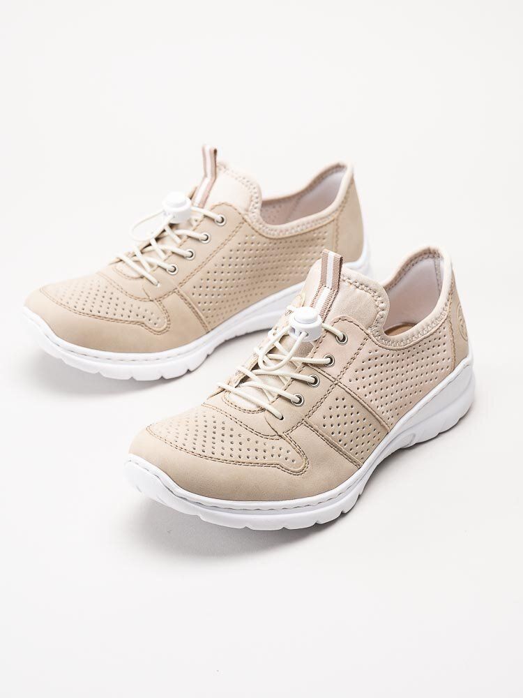 Rieker - Beige slip on skor