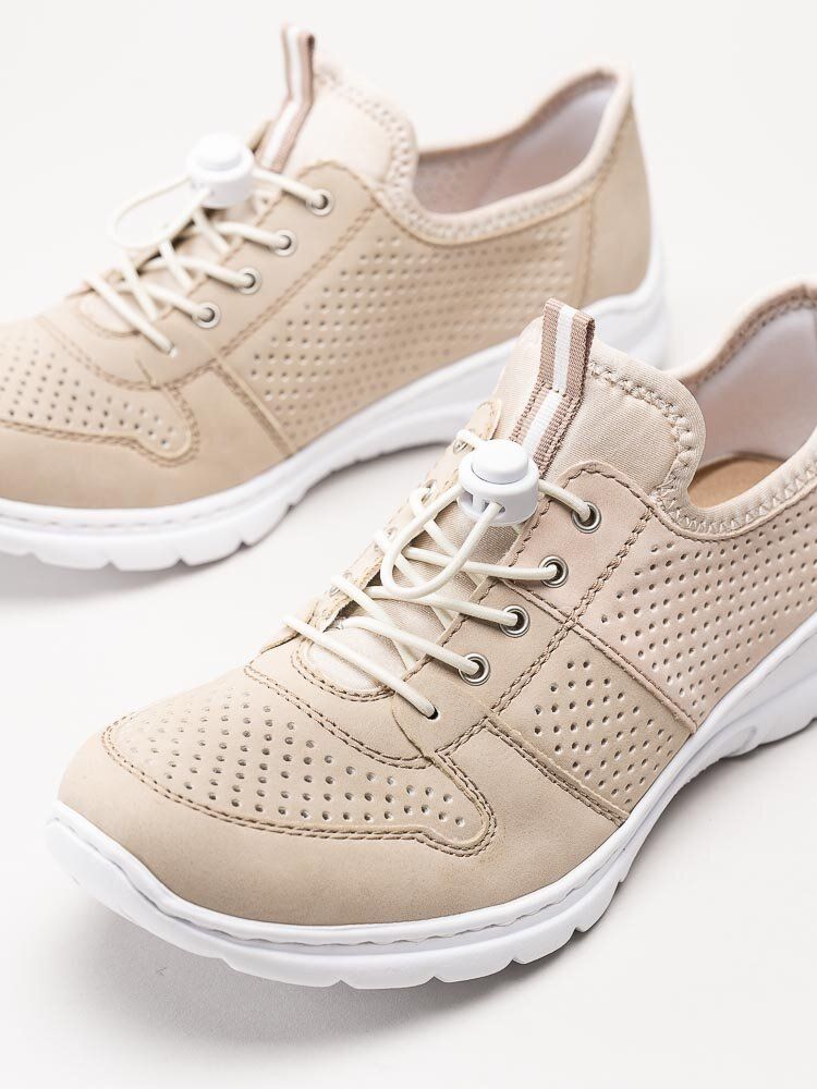 Rieker - Beige slip on skor