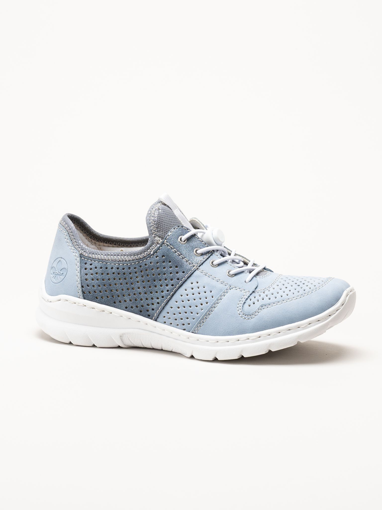Rieker - Ljusblå slip on skor