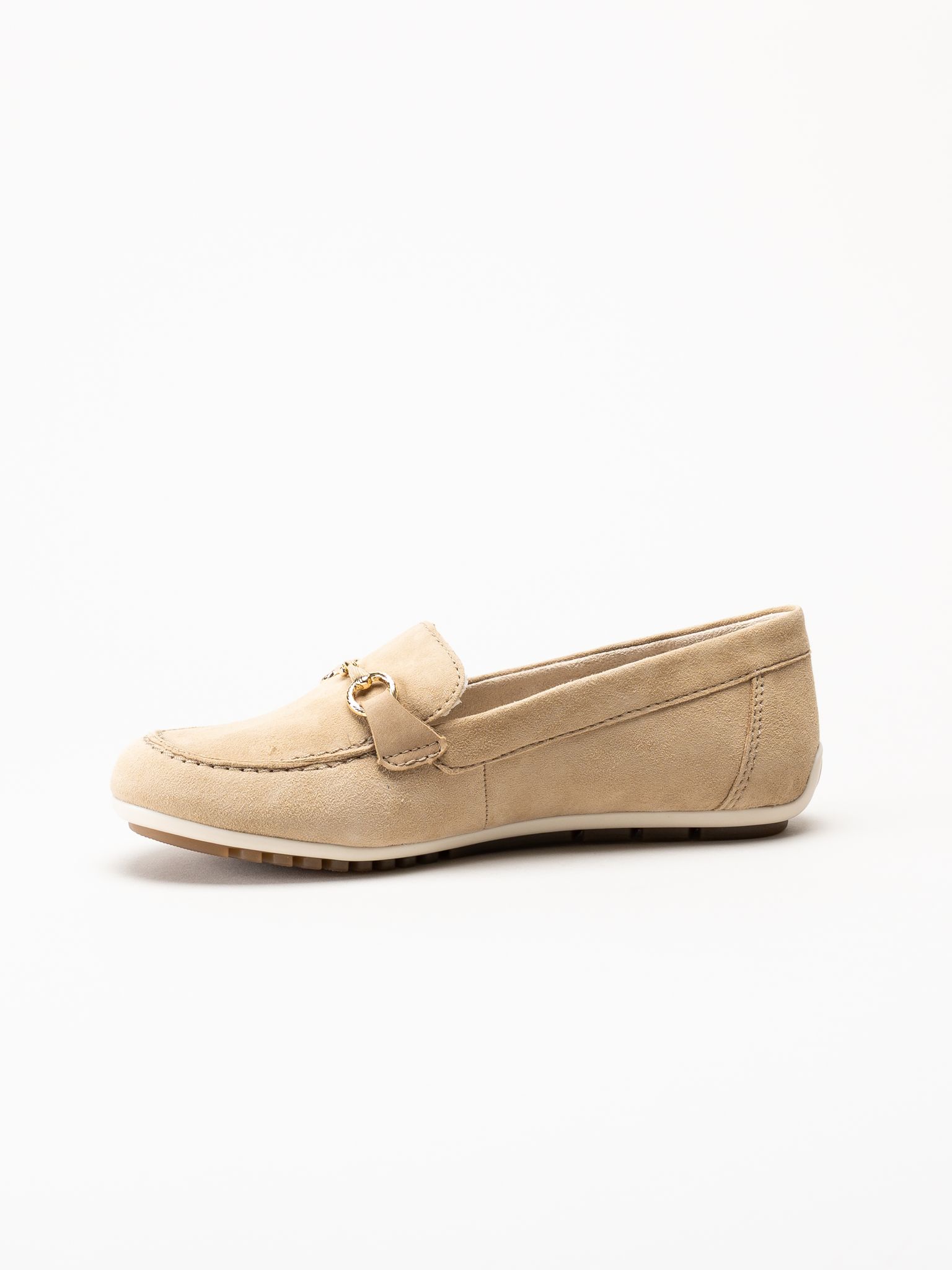 Rieker - Beige loafers i mocka