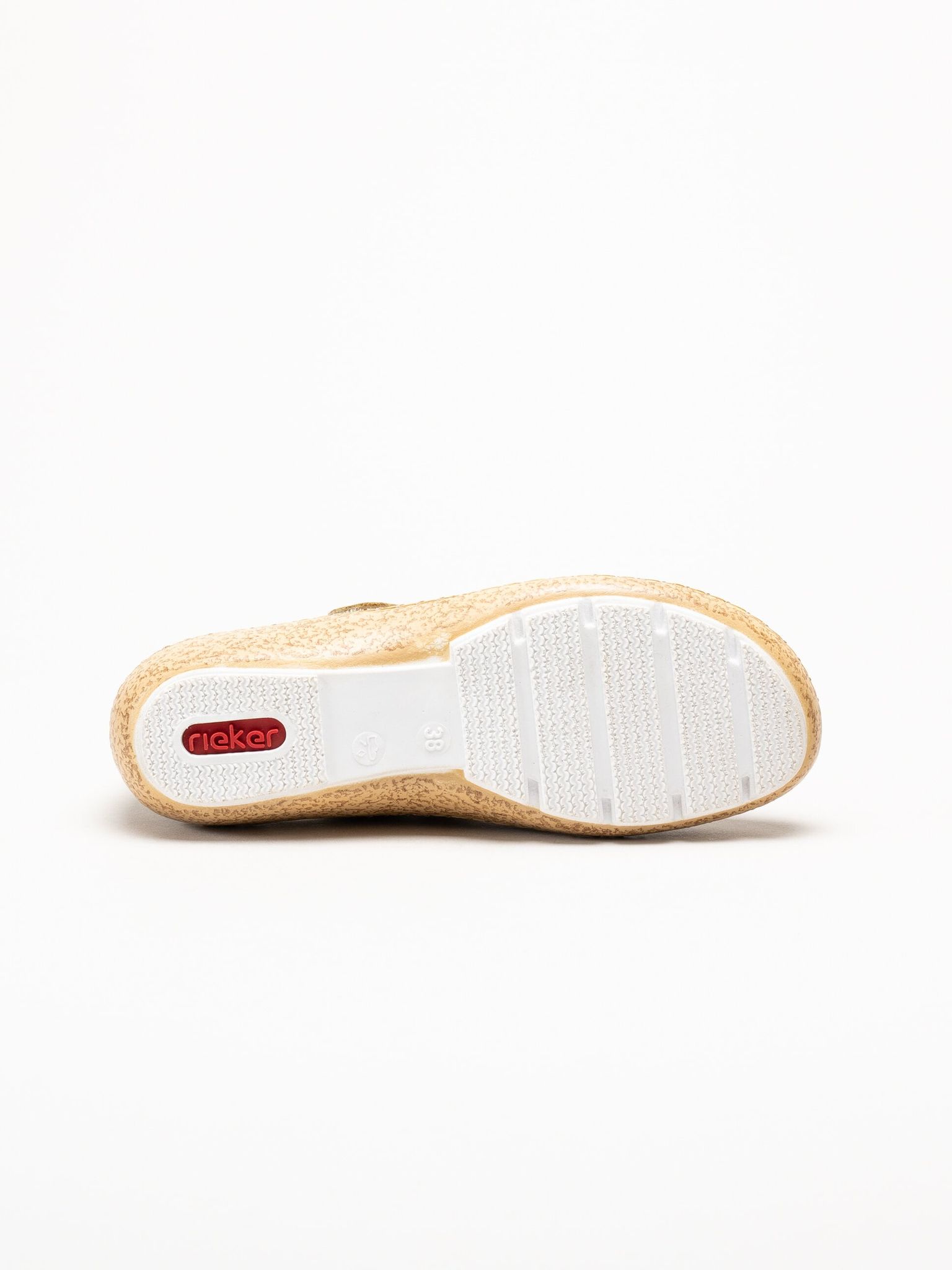 Rieker - Beige ballerinasko med sleif