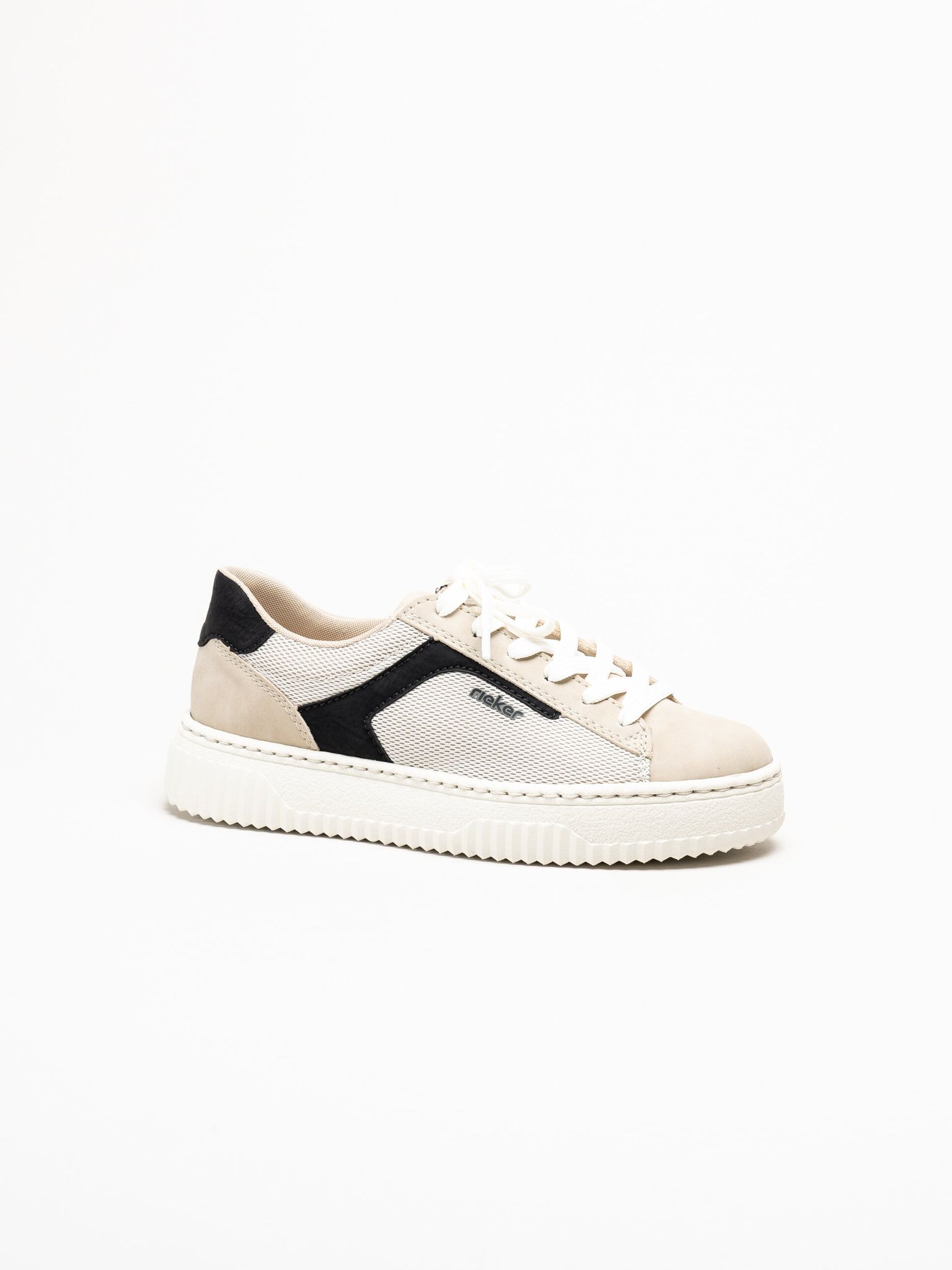 Rieker - Beige sneakers i mesh