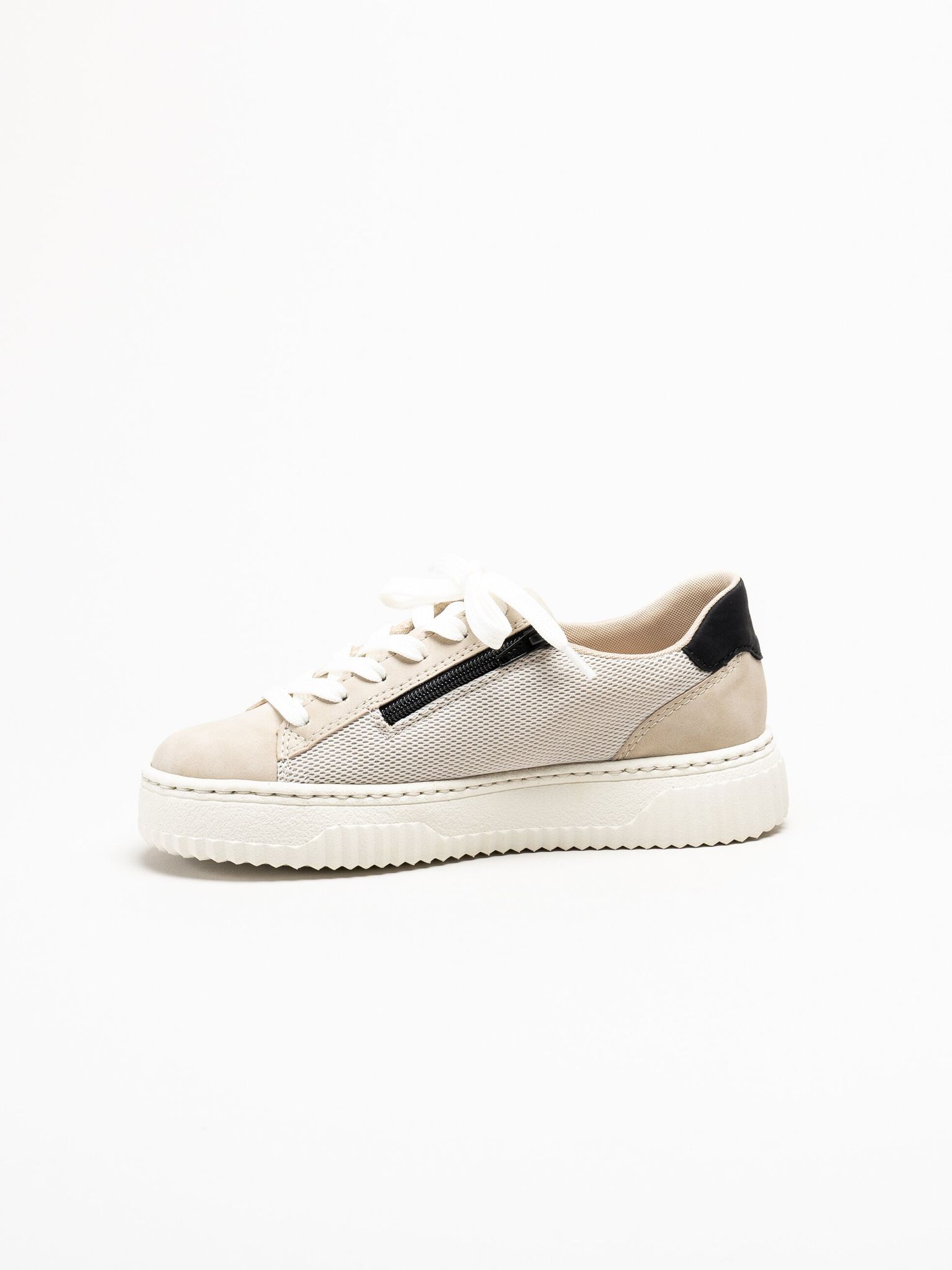 Rieker - Beige sneakers i mesh