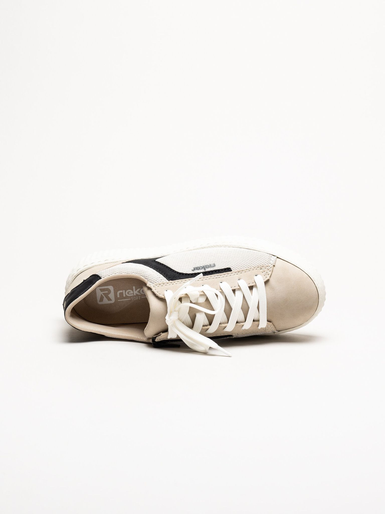 Rieker - Beige sneakers i mesh