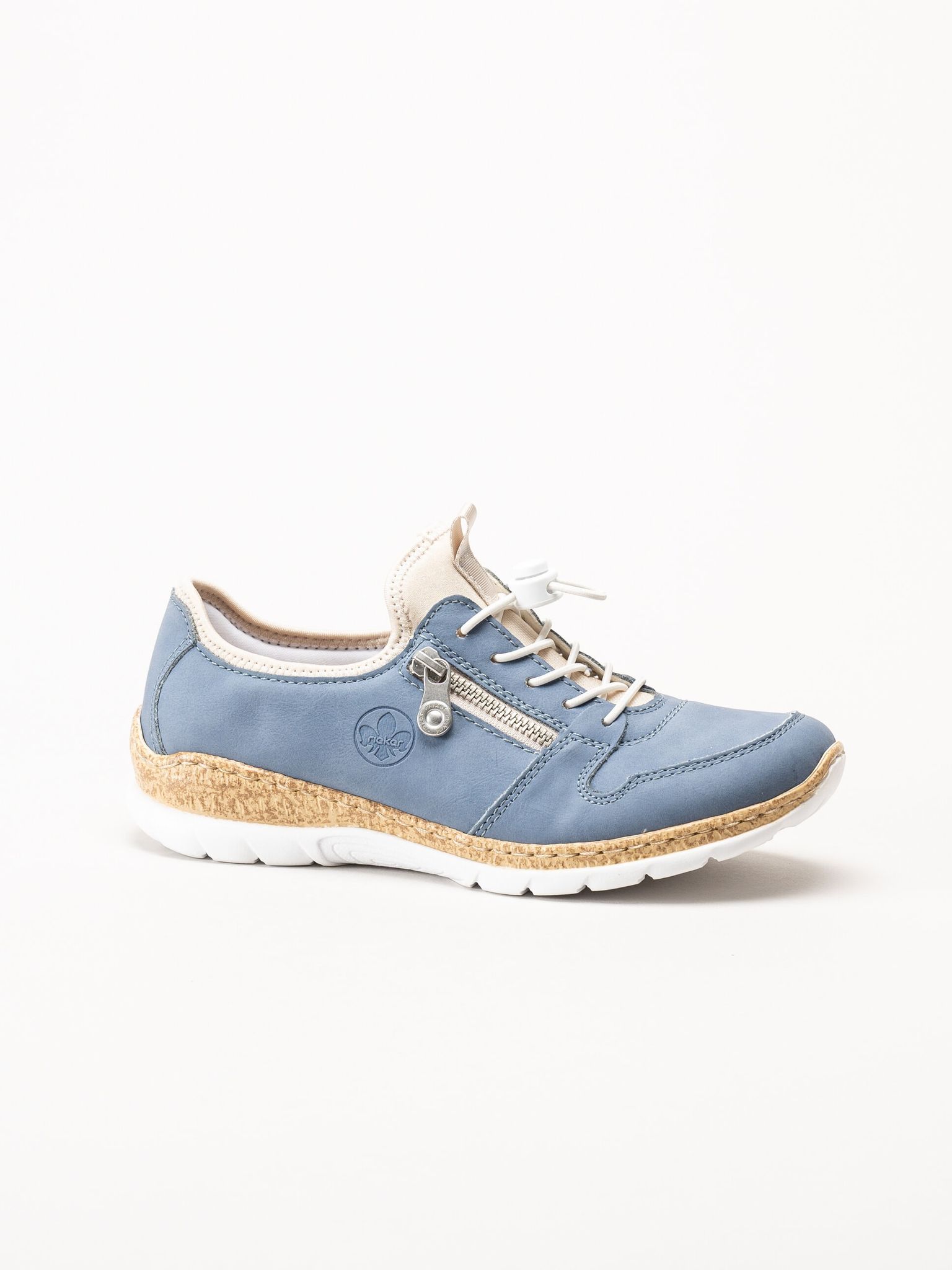 Rieker - Blå sneakers i skinnimitation