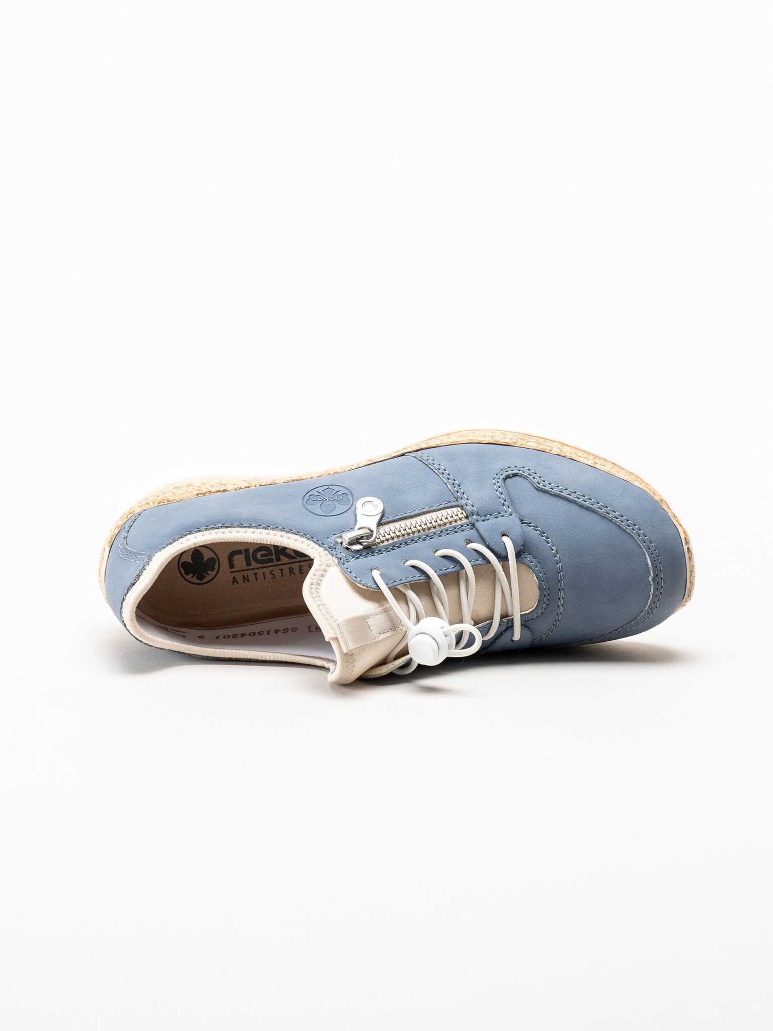 Rieker - Blå sneakers i skinnimitation