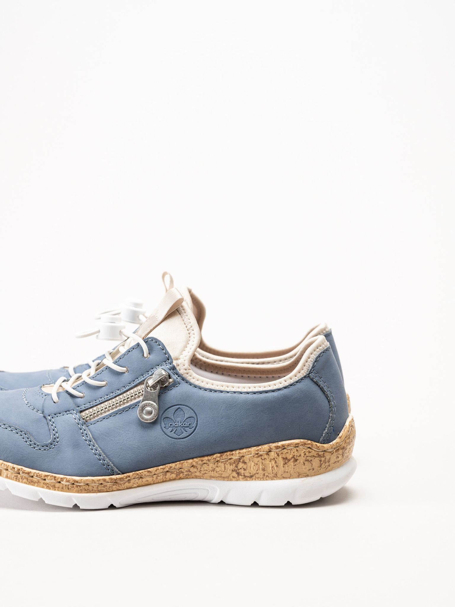 Rieker - Blå sneakers i skinnimitation