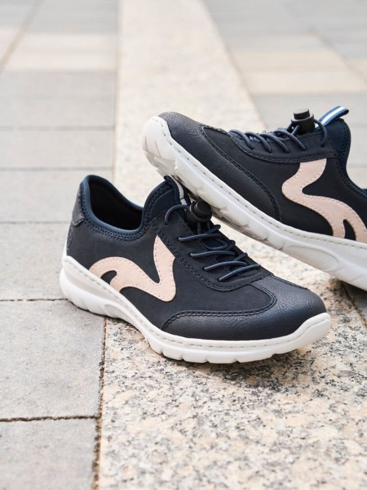 Rieker - Mörkblå slip on sneakers