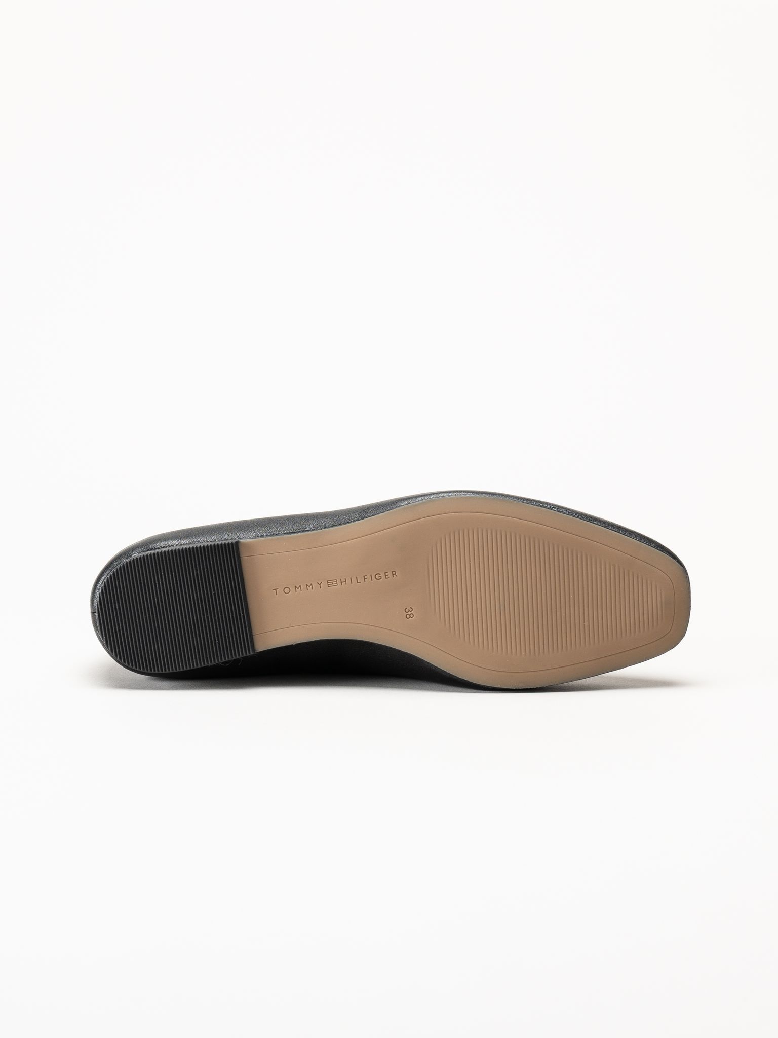Tommy Hilfiger - Leather Ellastic - Svarta ballerinaskor i skinn