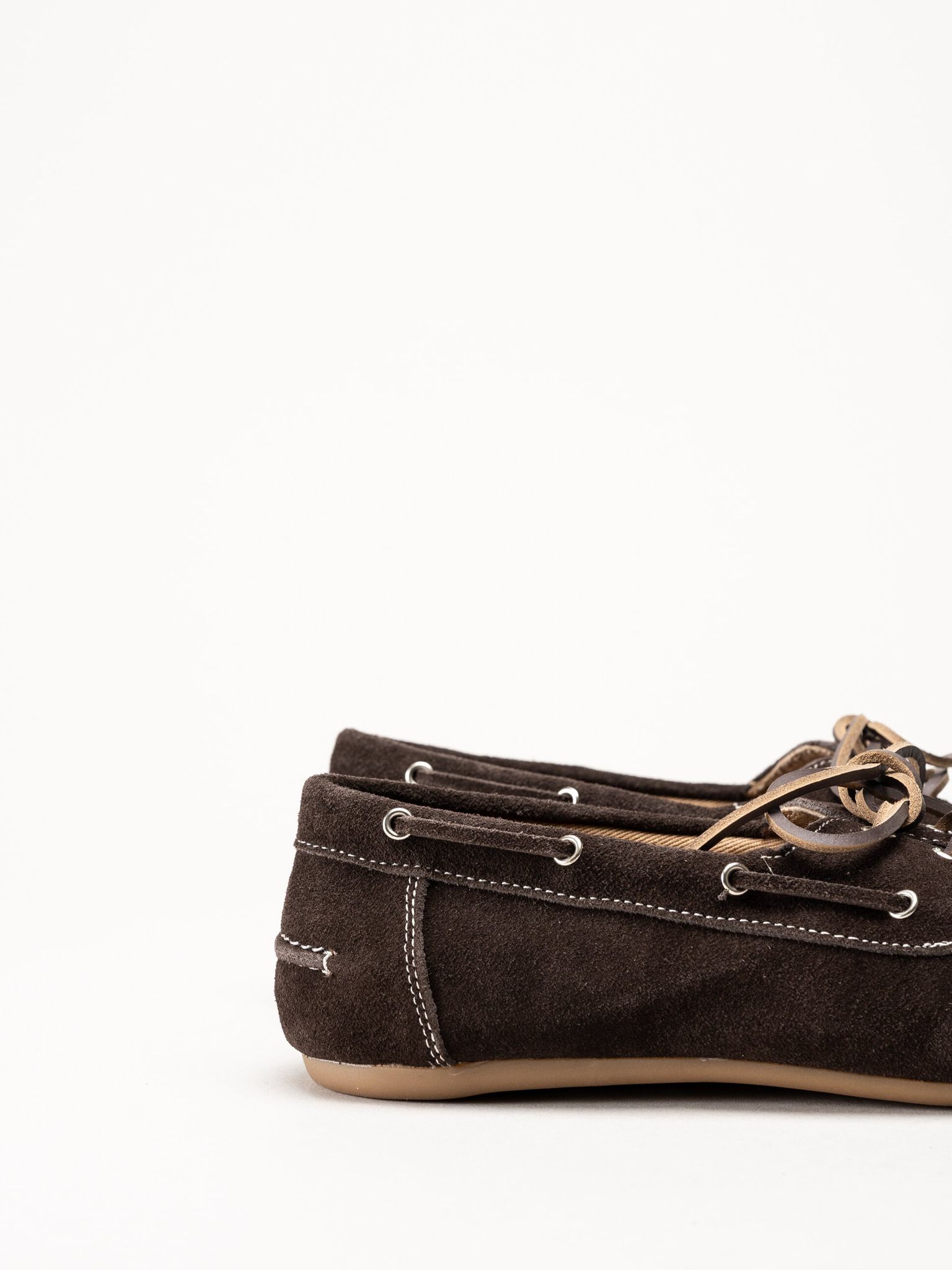 Duffy - Maucini Due - Mörkbruna loafers i mocka